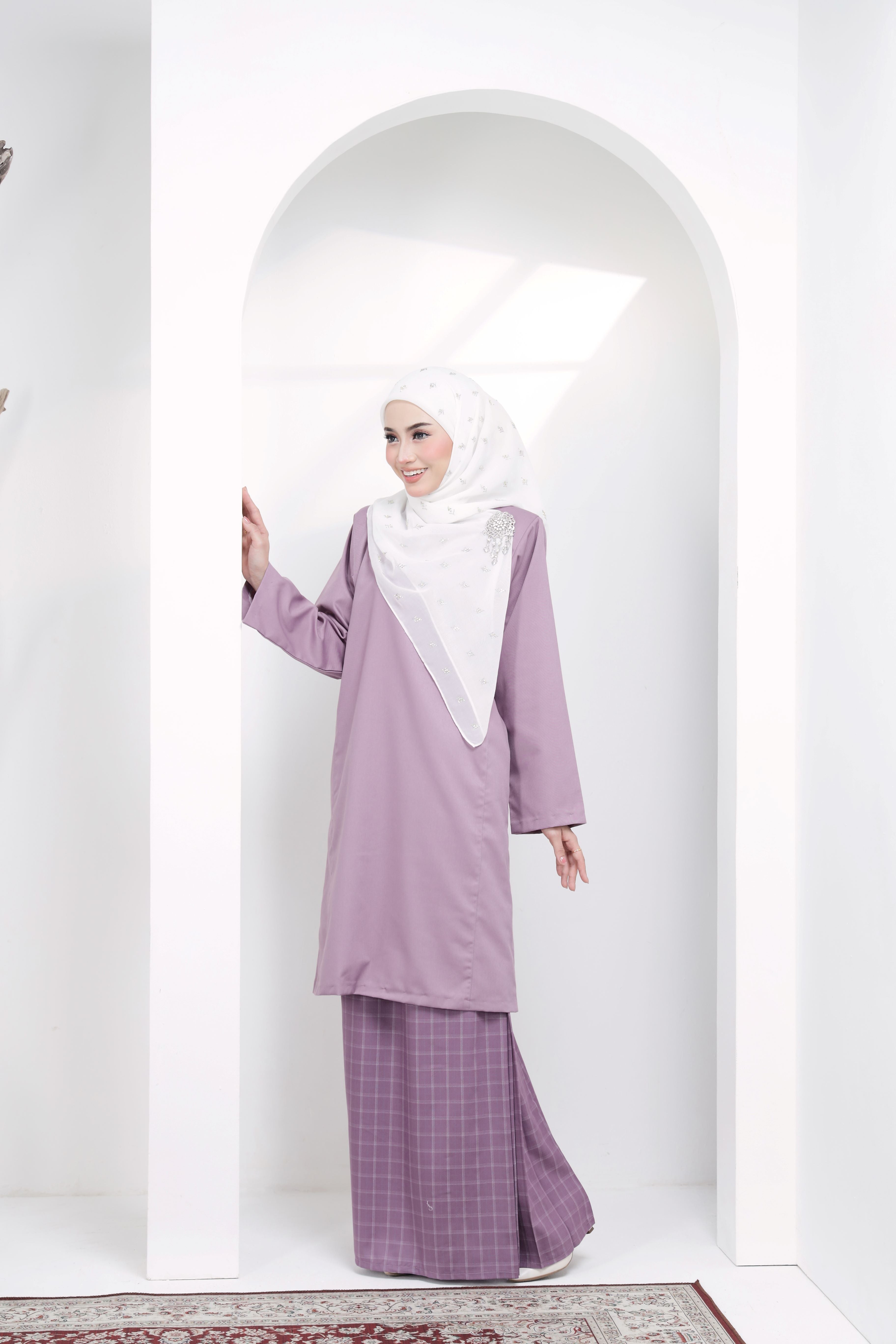 Kurung Johor Classic- KJC-205 ( Dusty Purple )