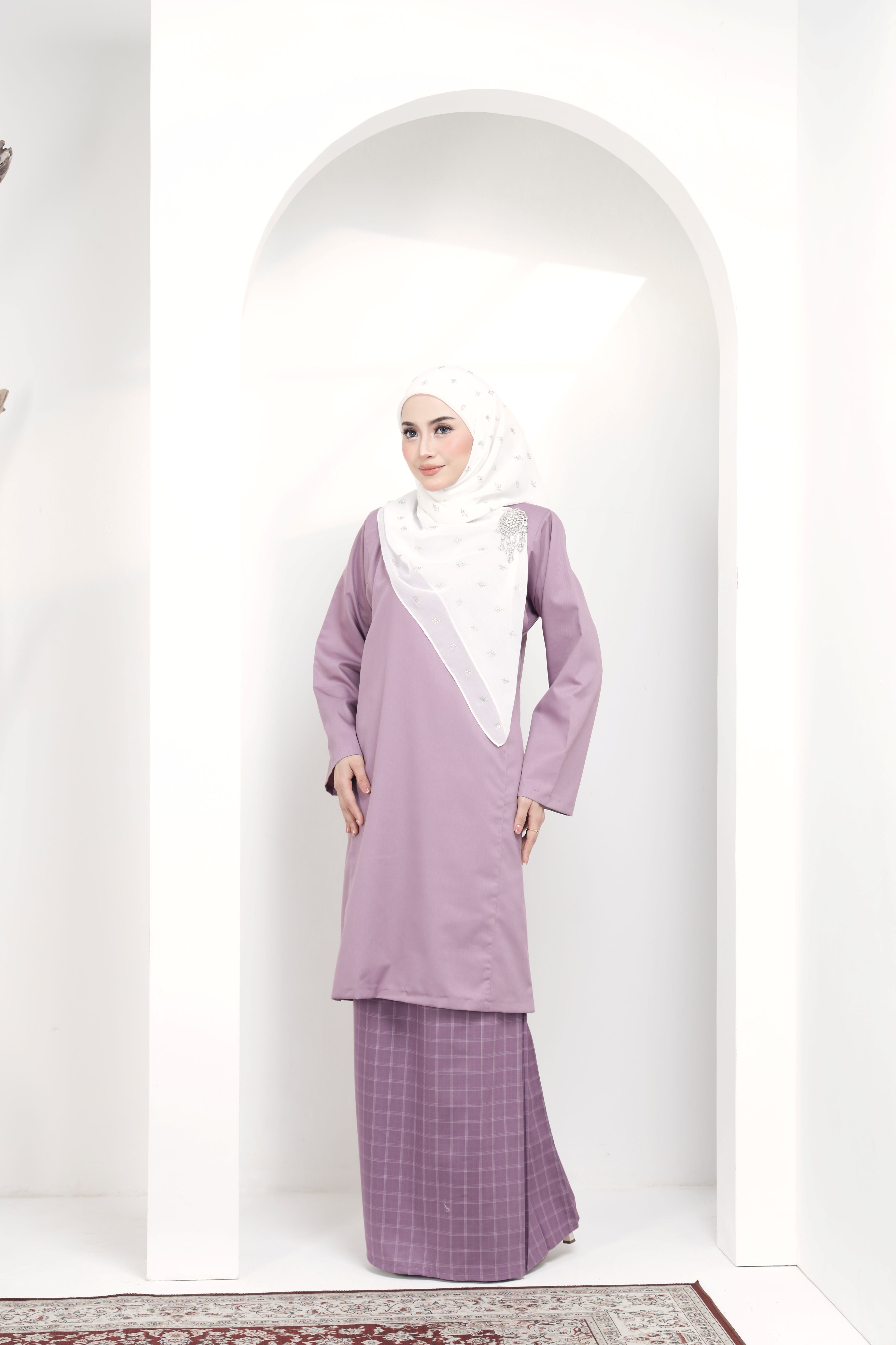 Kurung Johor Classic- KJC-205 ( Dusty Purple )