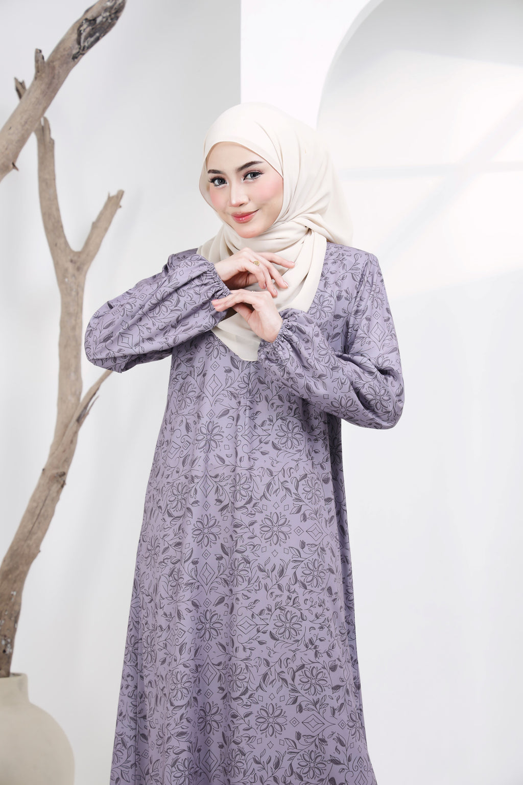 Jubah Zahra Exclusive - JZE-102 ( DUSTY PURPLE )