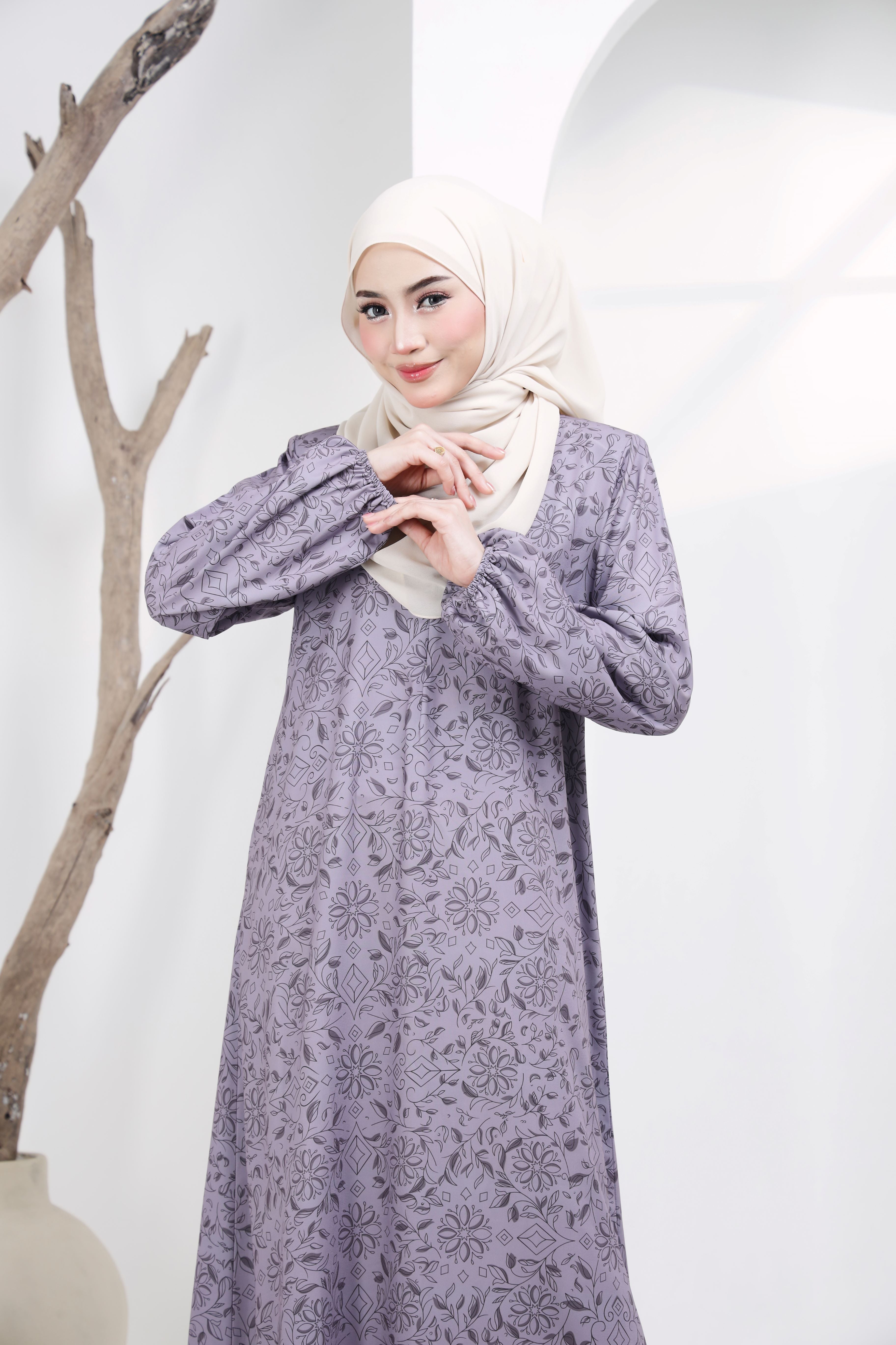 Jubah Zahra Exclusive - JZE-102 ( DUSTY PURPLE )