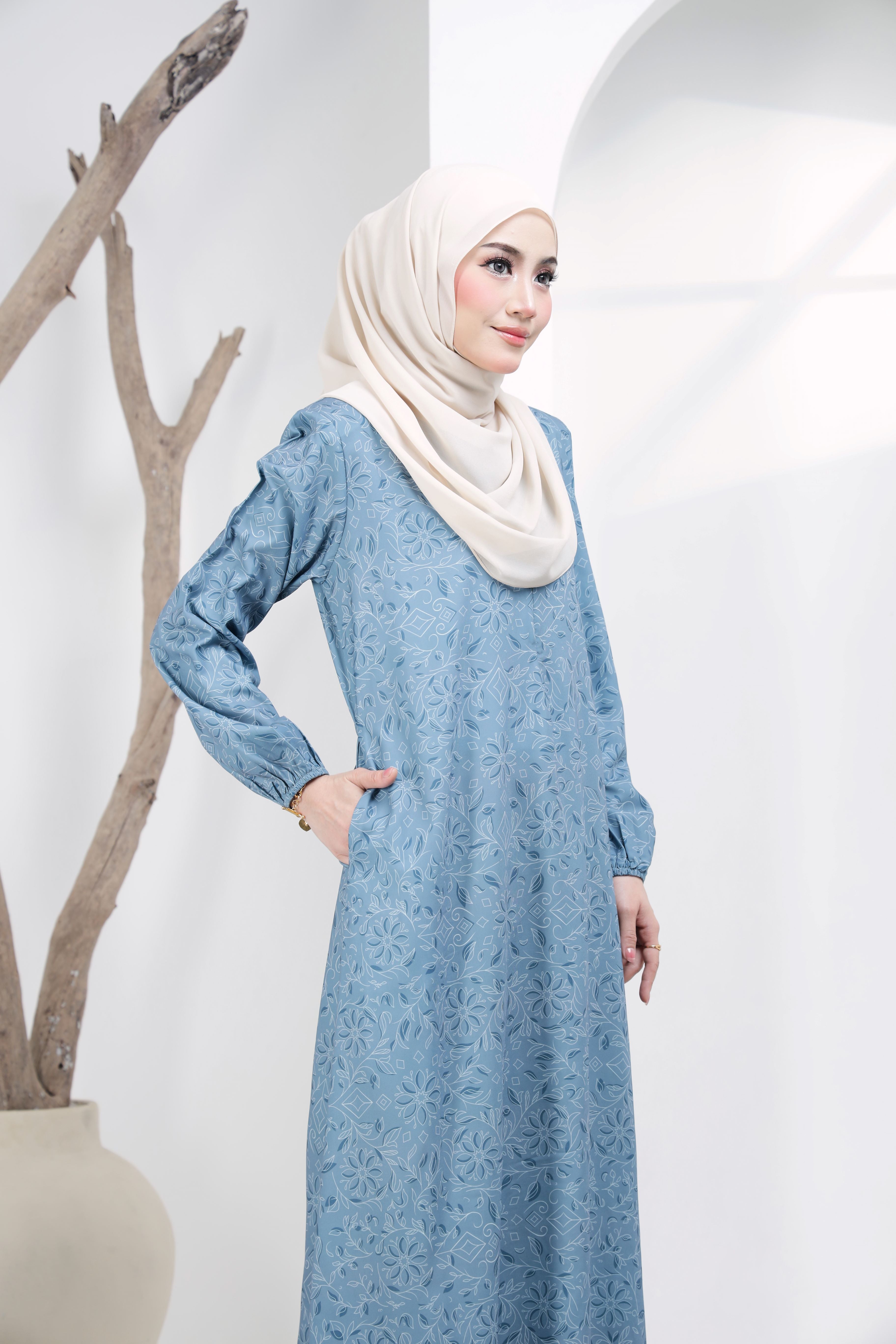 Jubah Zahra Exclusive - JZE-101 ( BLUE )