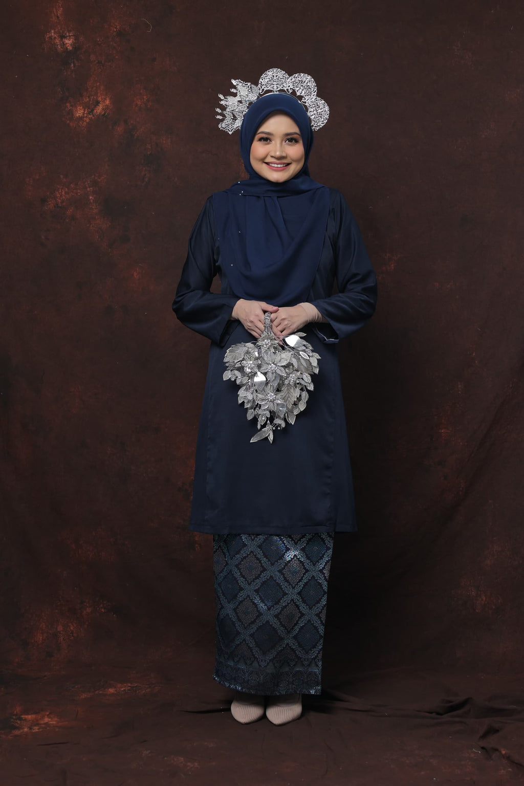 Qaseh Puteri Songket - NAVY BLUE