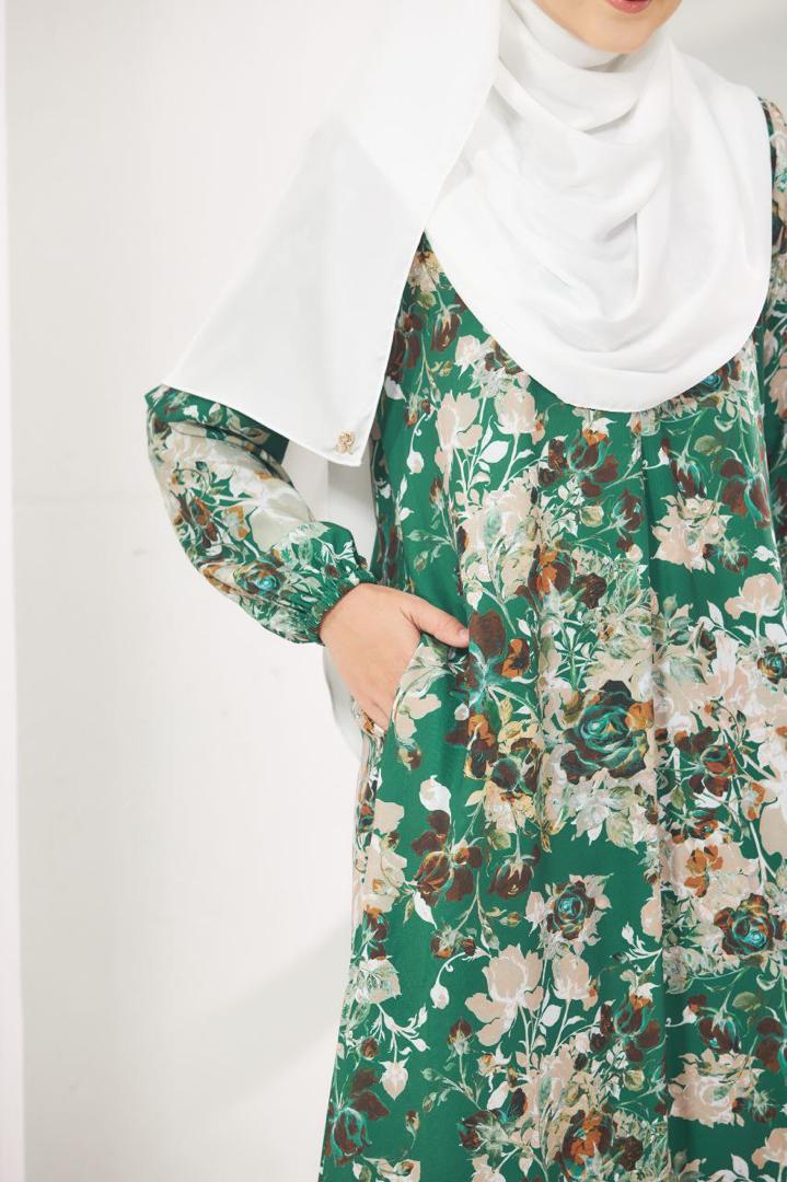 Jubah Maryam Exclusive - JME-505 ( FOREST GREEN )