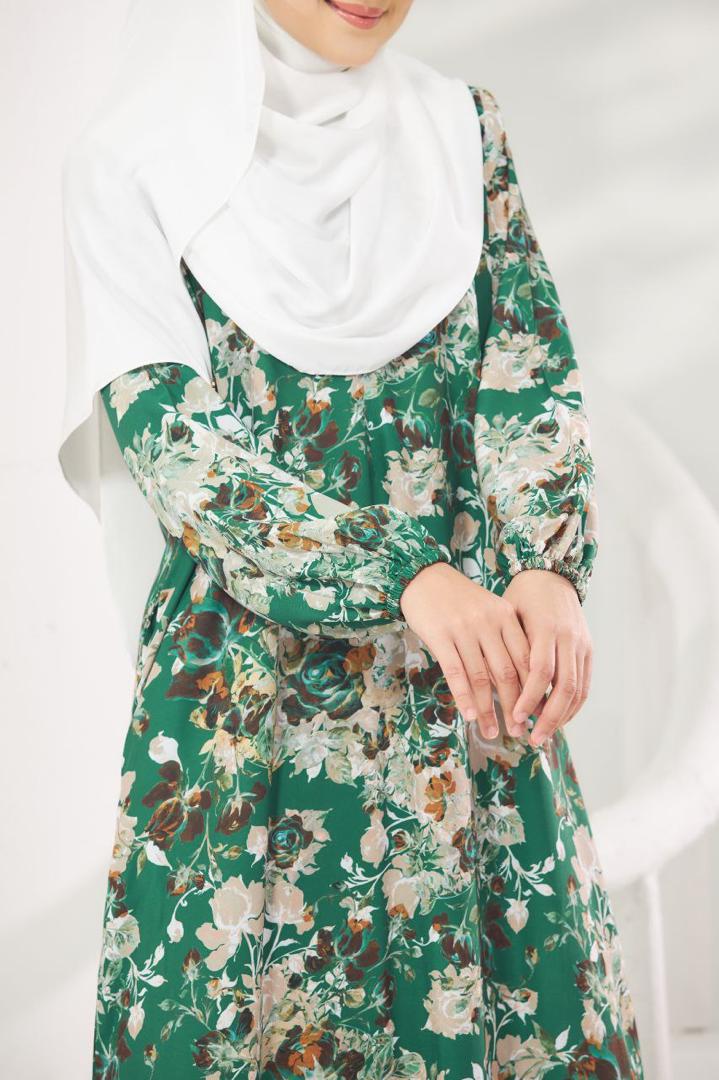 Jubah Maryam Exclusive - JME-505 ( FOREST GREEN )