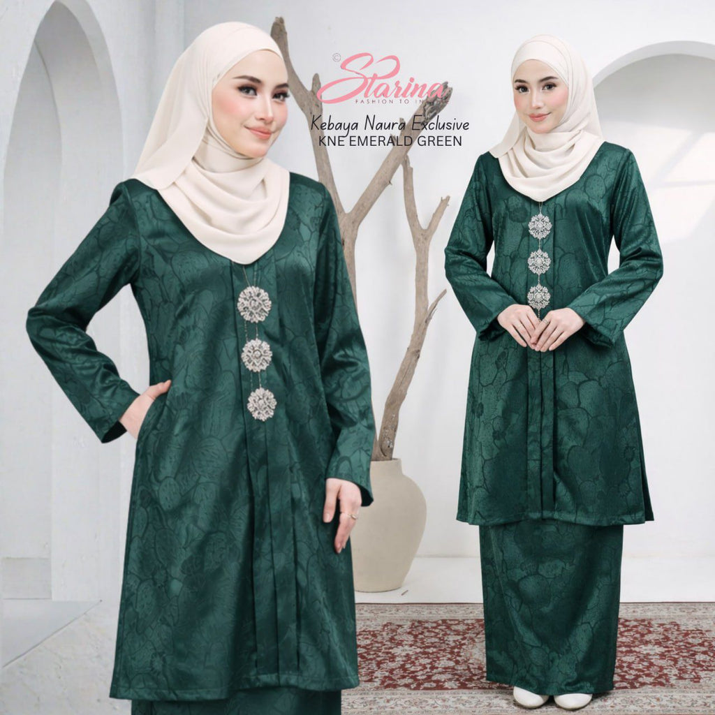 KEBAYA NAURA EXCLUSIVE - KNE-305 ( EMERALD GREEN )