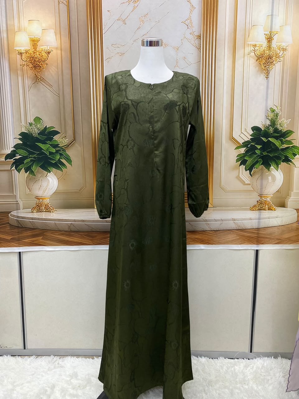 Jubah Naura Exclusive - JNE-135 ( DARK OLIVE )