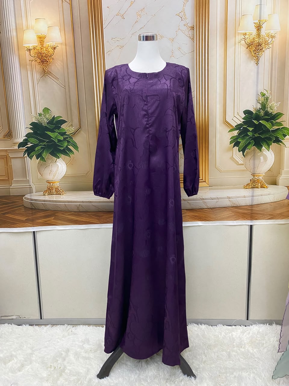 Jubah Naura Exclusive - JNE-134 ( PURPLE MANGOSTEEN )