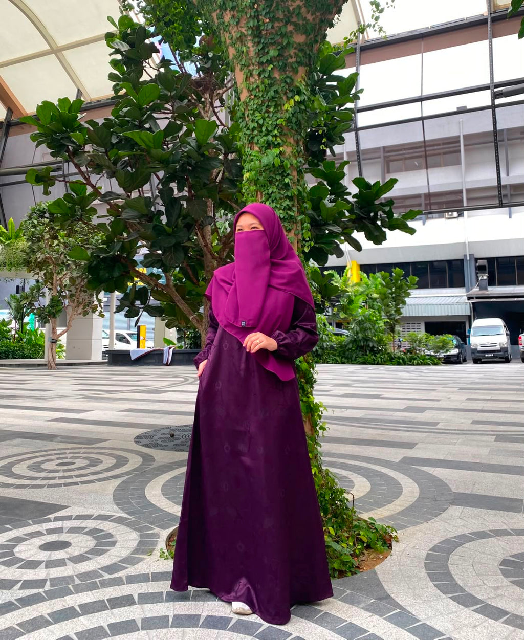 Jubah Naura Exclusive - JNE-134 ( PURPLE MANGOSTEEN )