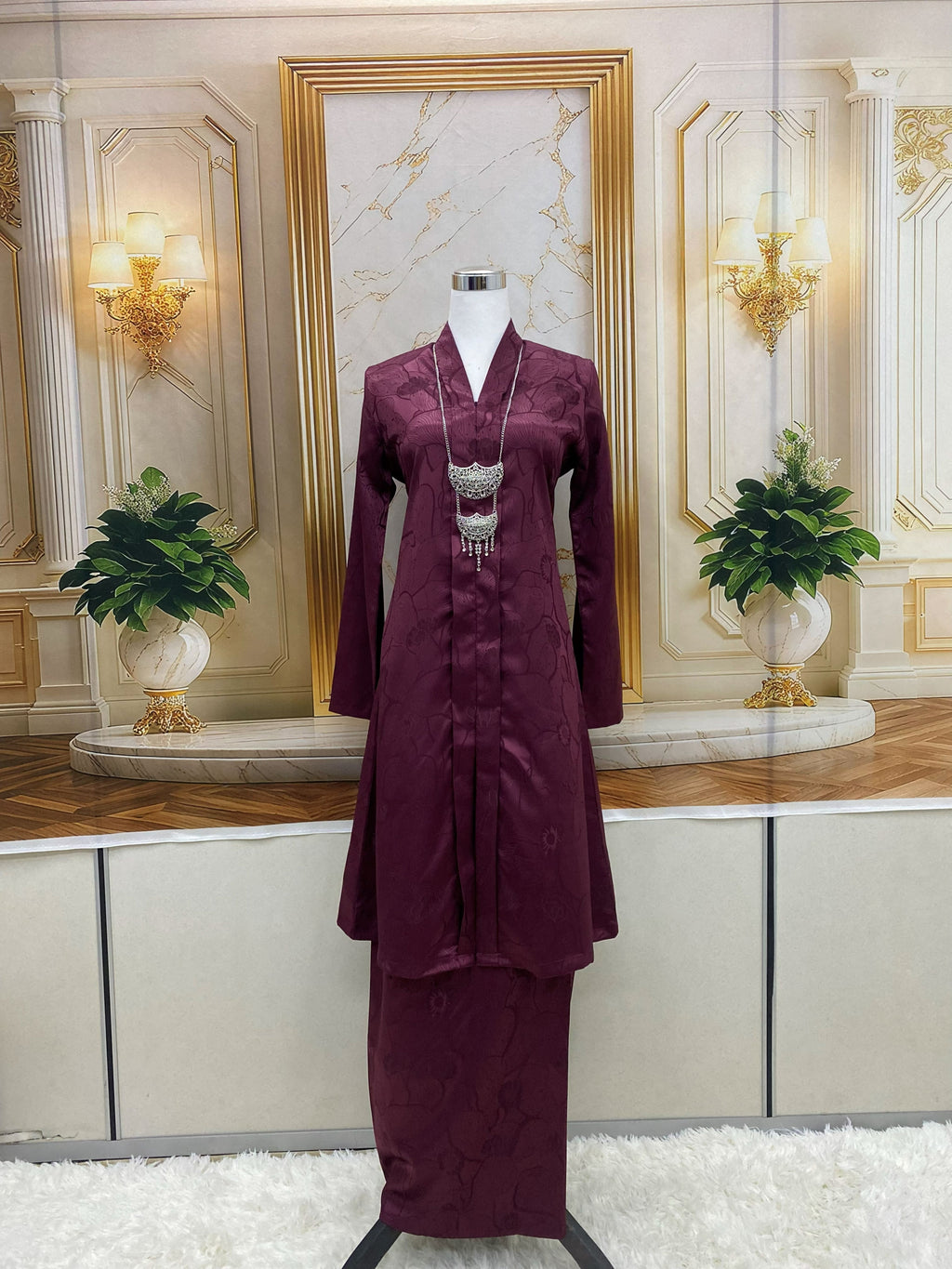 KEBAYA NAURA EXCLUSIVE - KNE-306 ( MAROON )