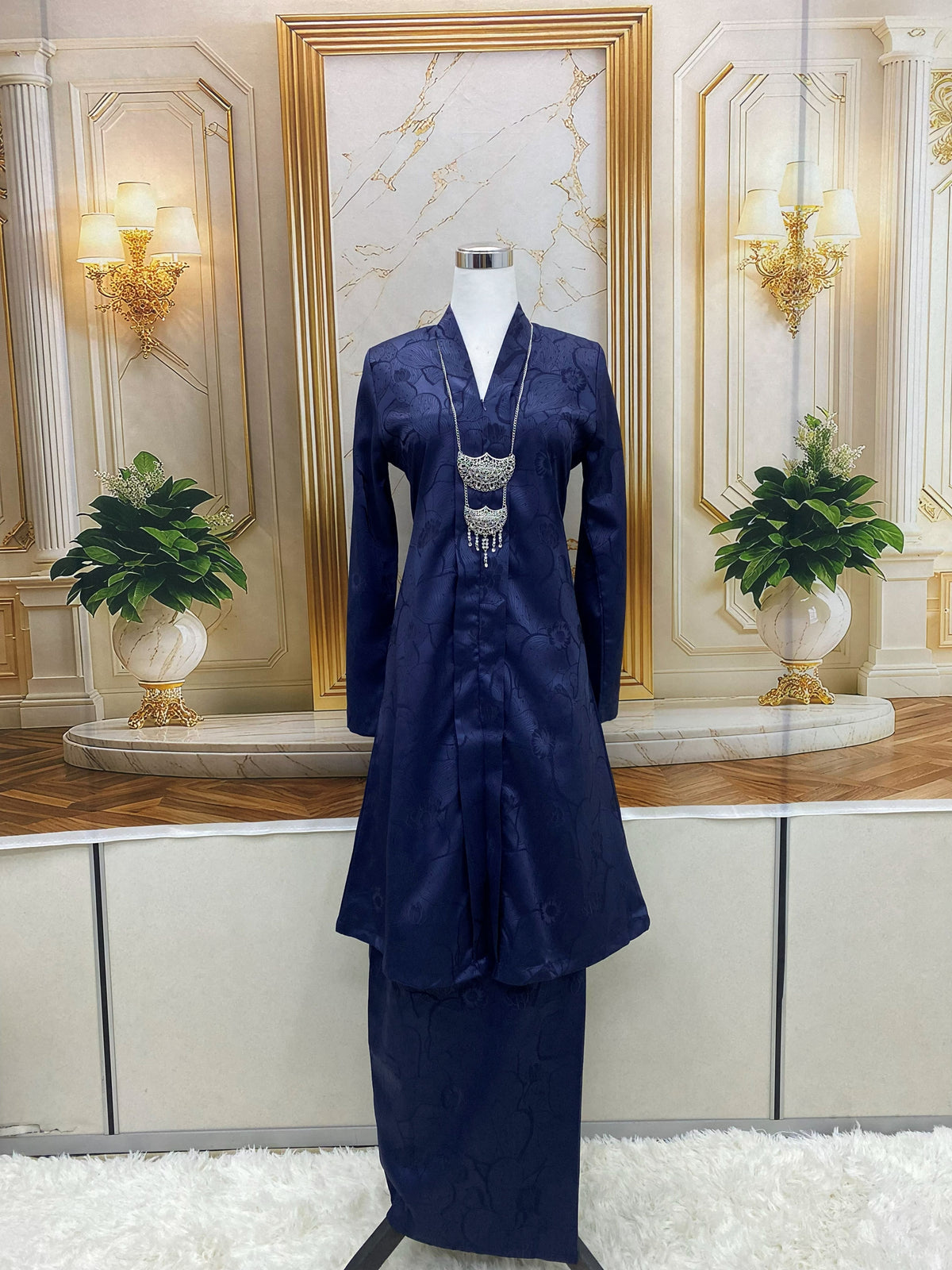 KEBAYA NAURA EXCLUSIVE - KNE-307 ( NAVY BLUE )