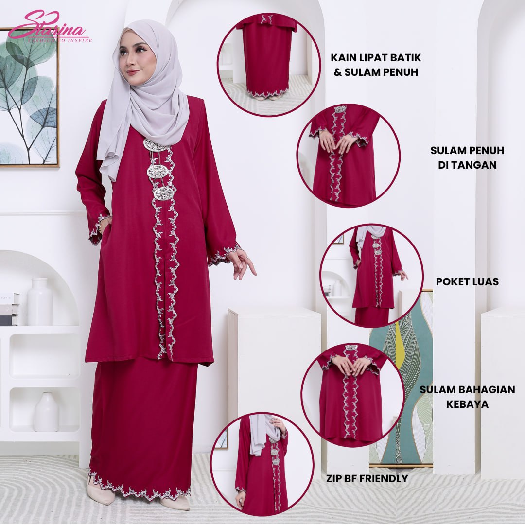 KEBAYA PAHANG EXCLUSIVE - MAGENTA