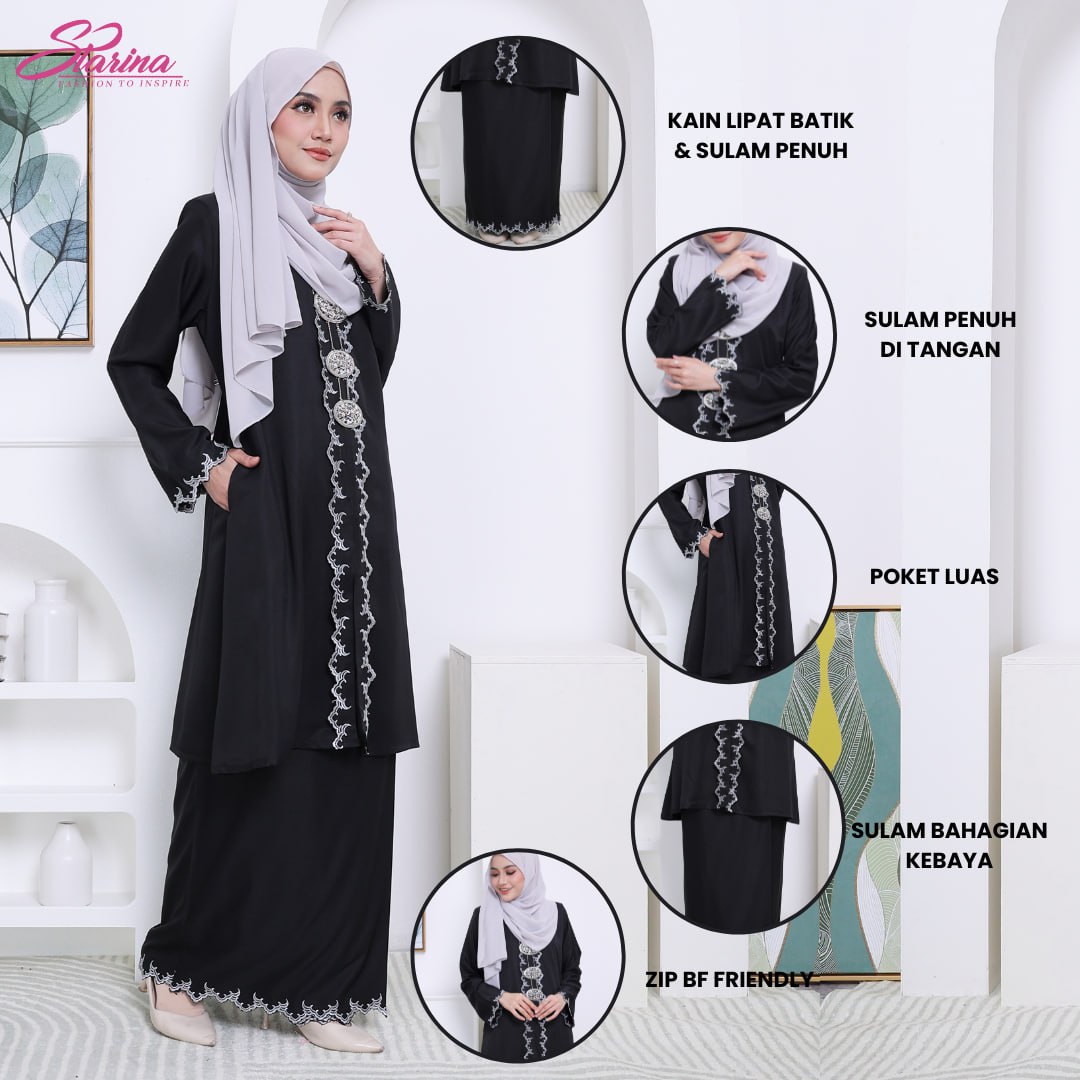 KEBAYA PAHANG EXCLUSIVE - BLACK