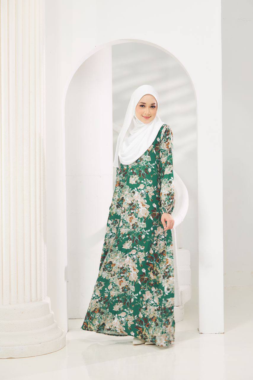 Jubah Maryam Exclusive - JME-505 ( FOREST GREEN )