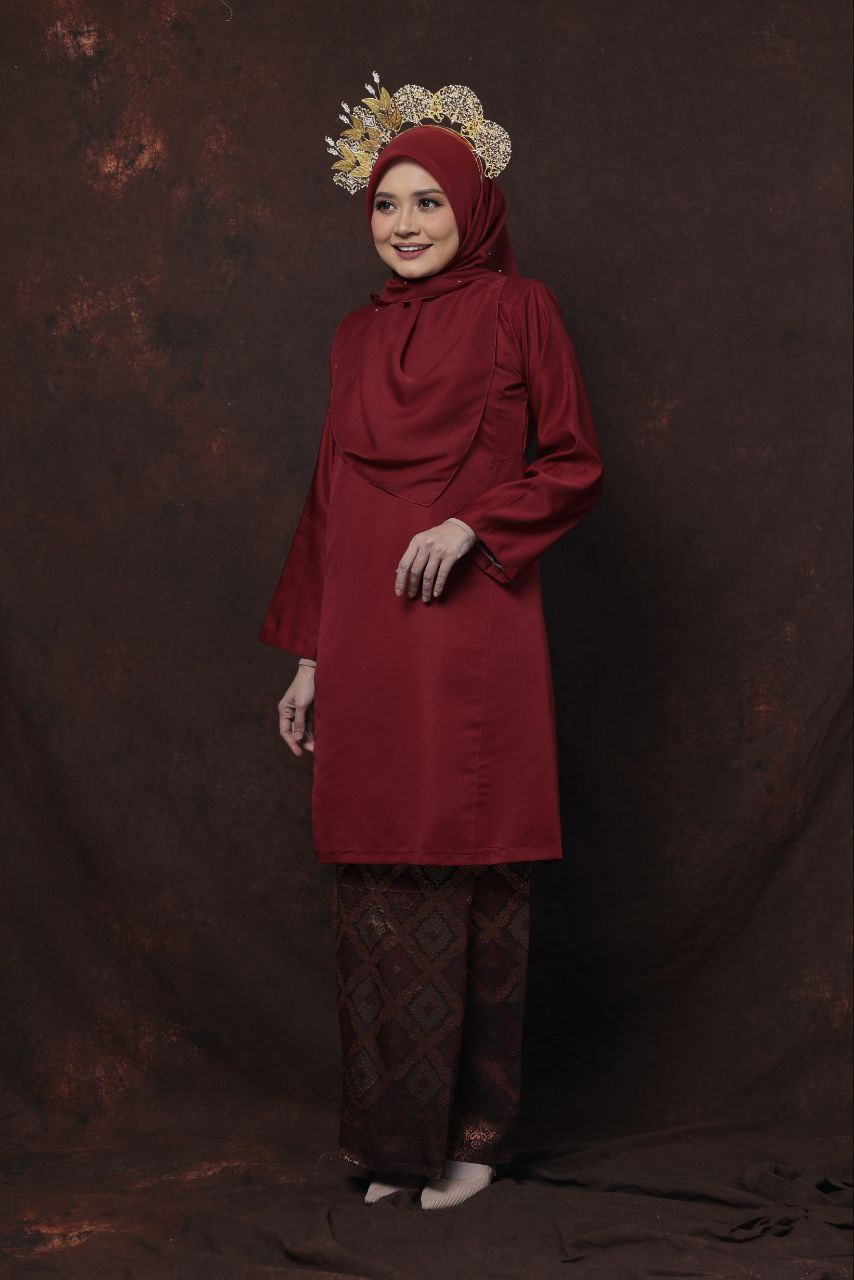 Qaseh Puteri Songket - MAROON