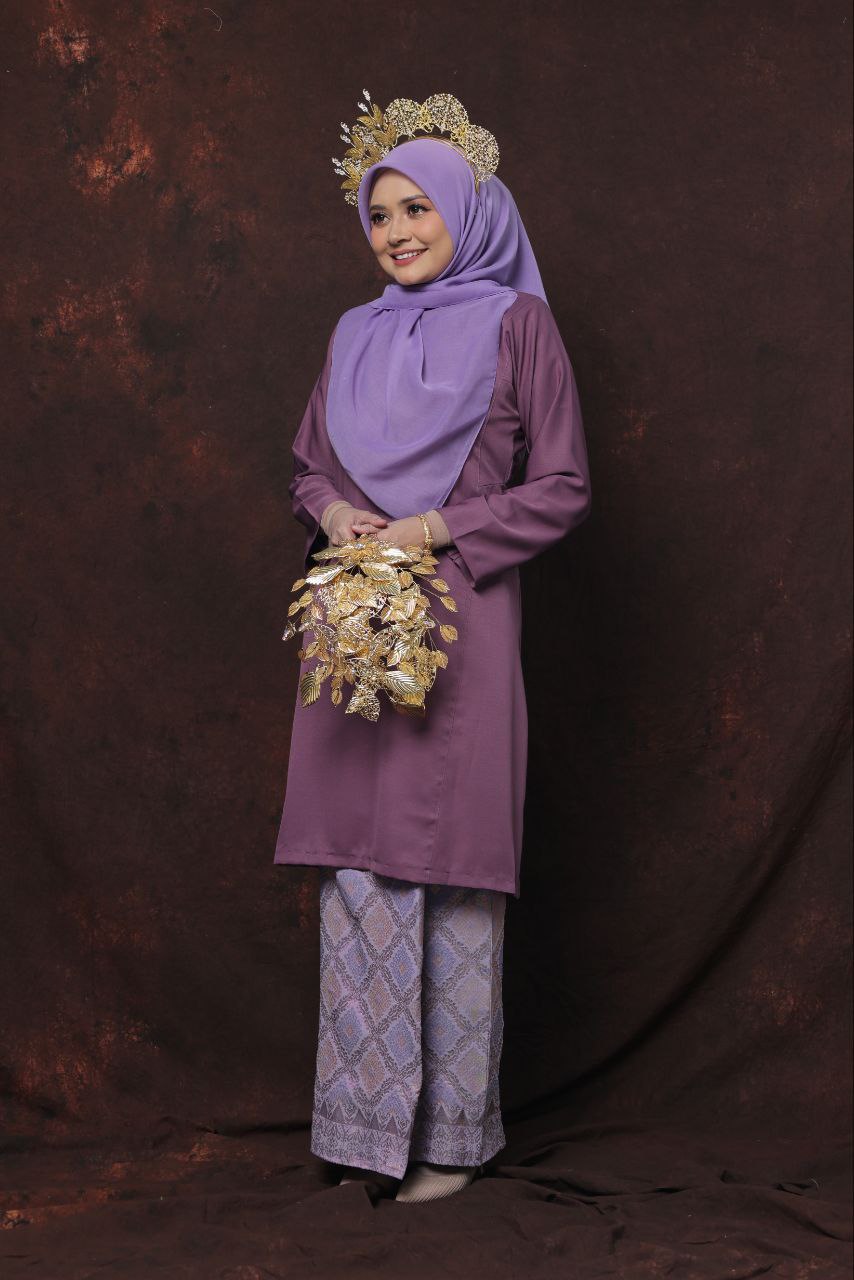 Qaseh Puteri Songket - DUSTY PURPLE