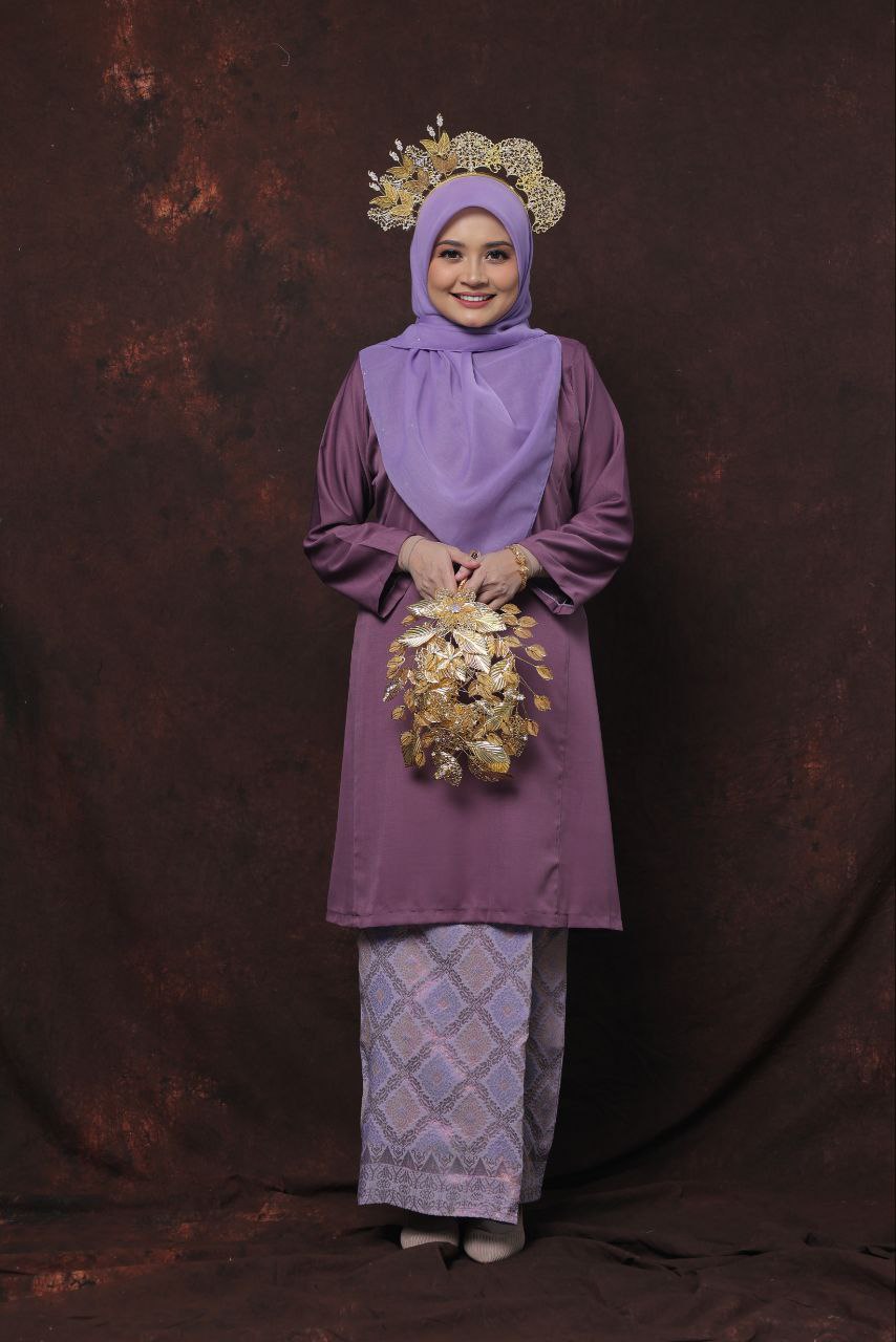 Qaseh Puteri Songket - DUSTY PURPLE