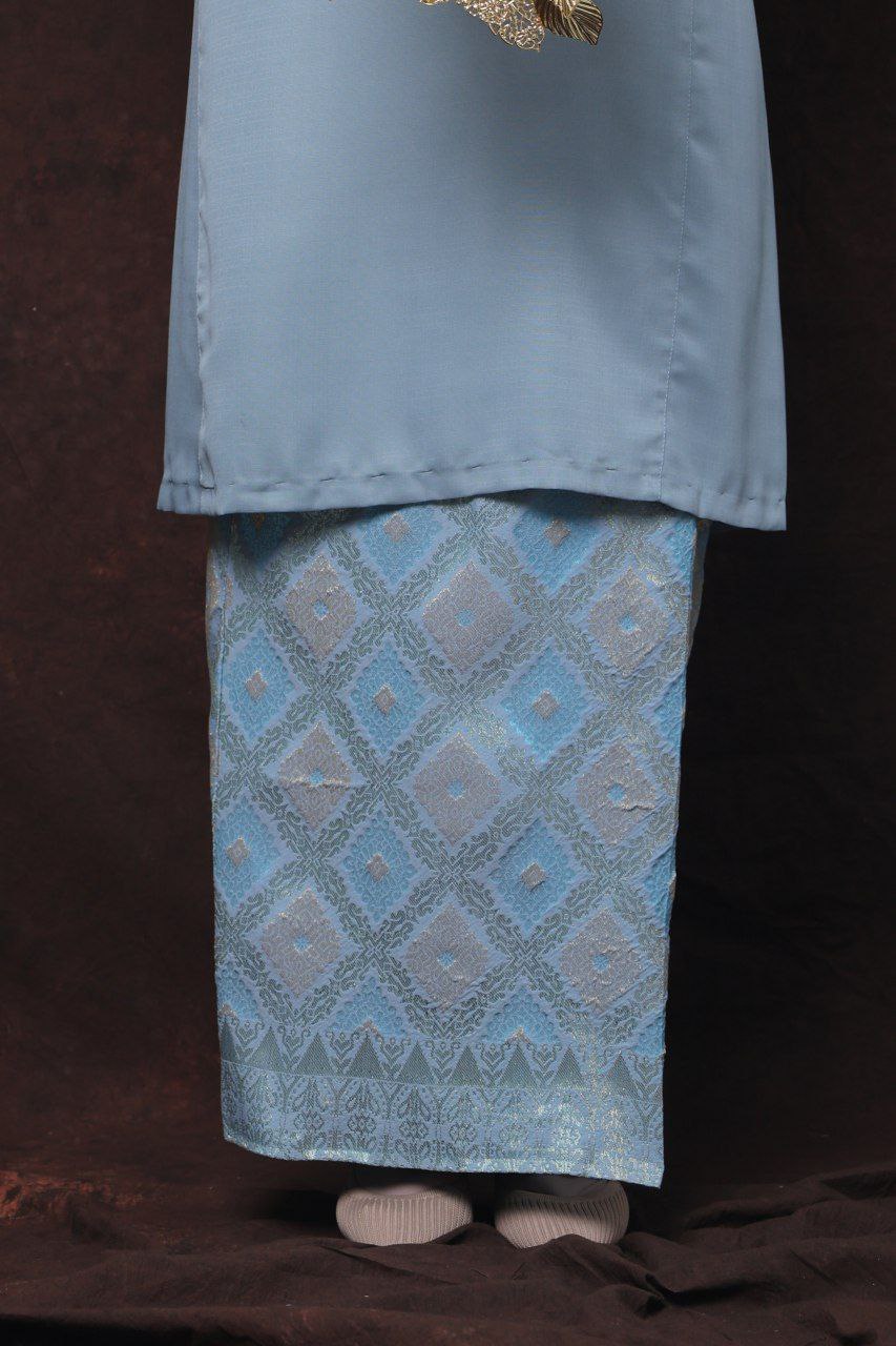 Qaseh Puteri Songket - STEEL BLUE