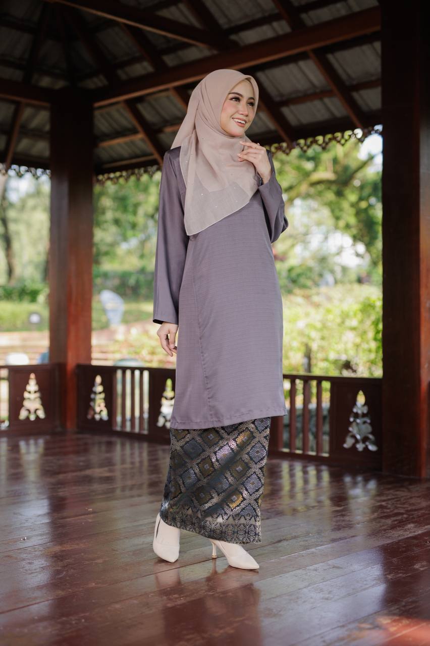 Qaseh Puteri Songket - DARK GREY