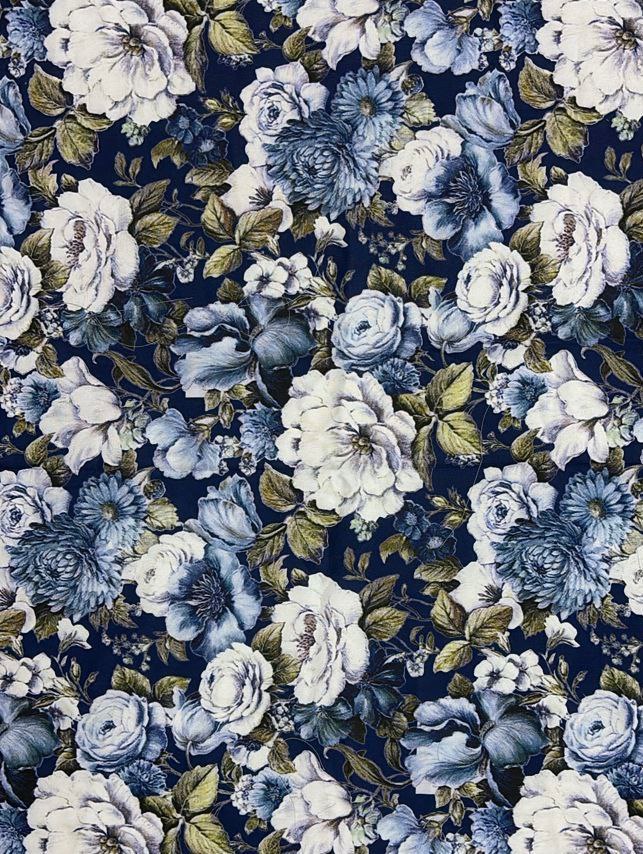 Jubah Qadeeja - NAVY BLUE+ STEEL BLUE