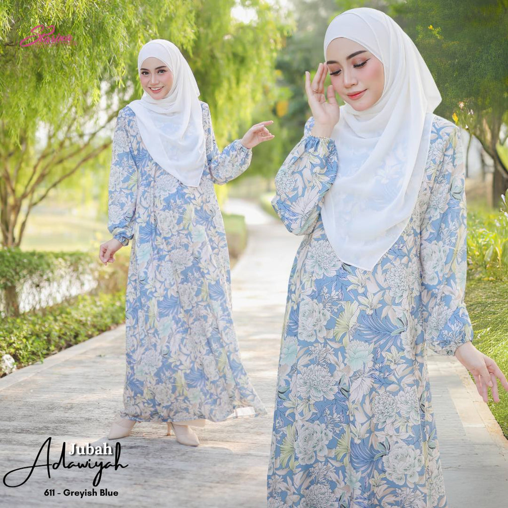 Jubah Adawiyah - jds-611 ( GREYISH BLUE )