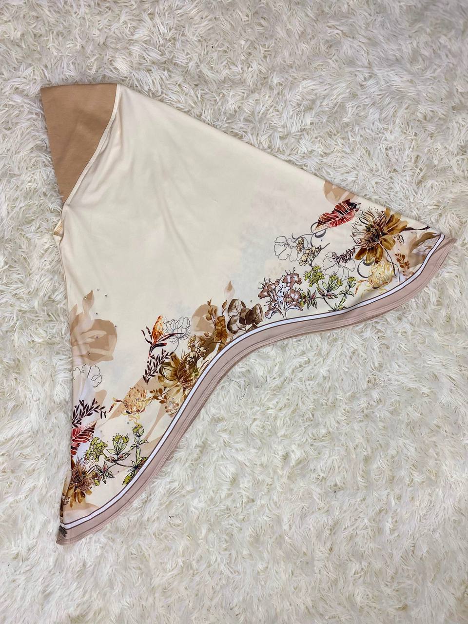FLORAL SARONG LYCRA -FSL-183 (NUDE)