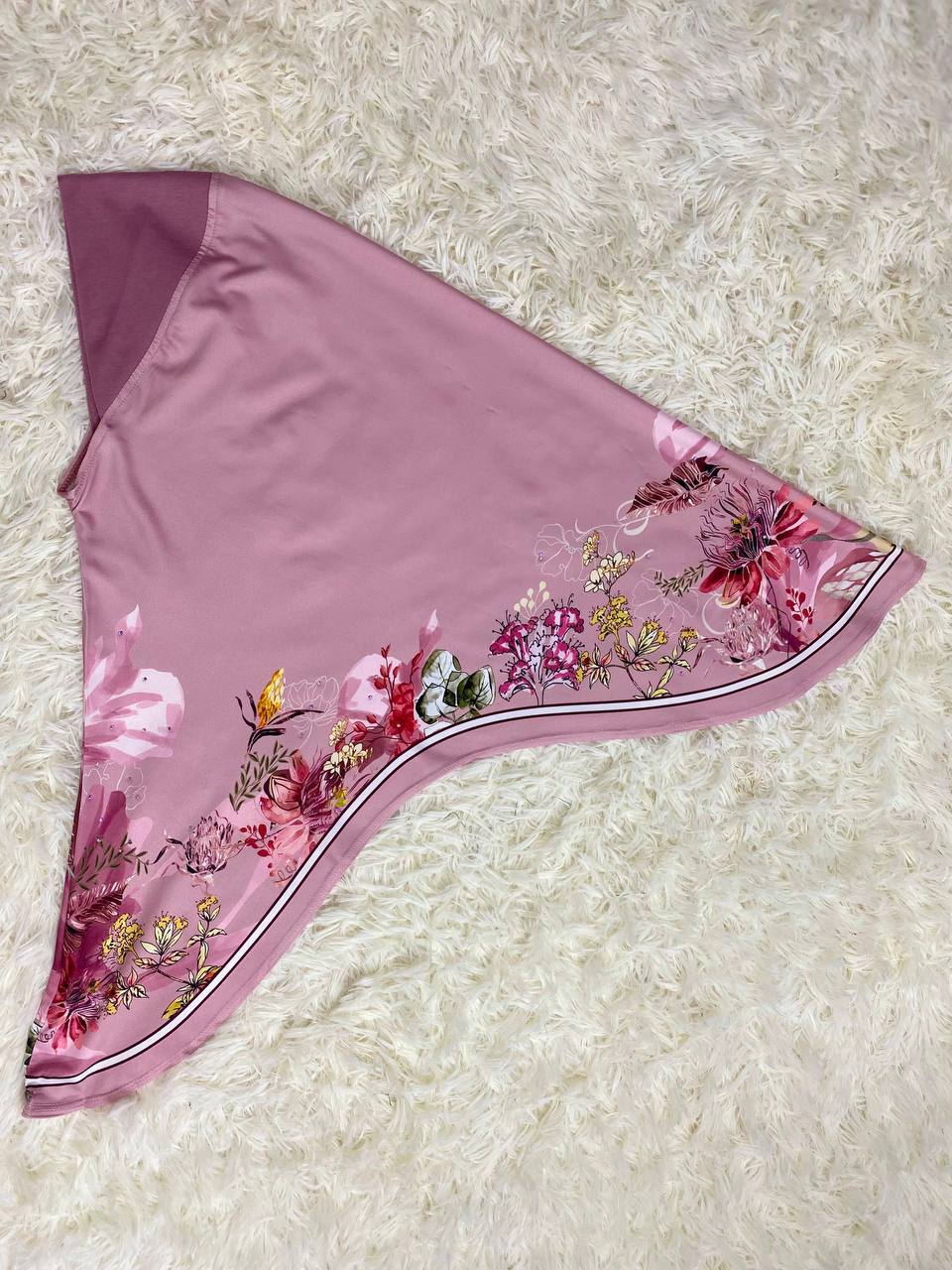 FLORAL SARONG LYCRA -FSL-187 (DUSTY PINK)