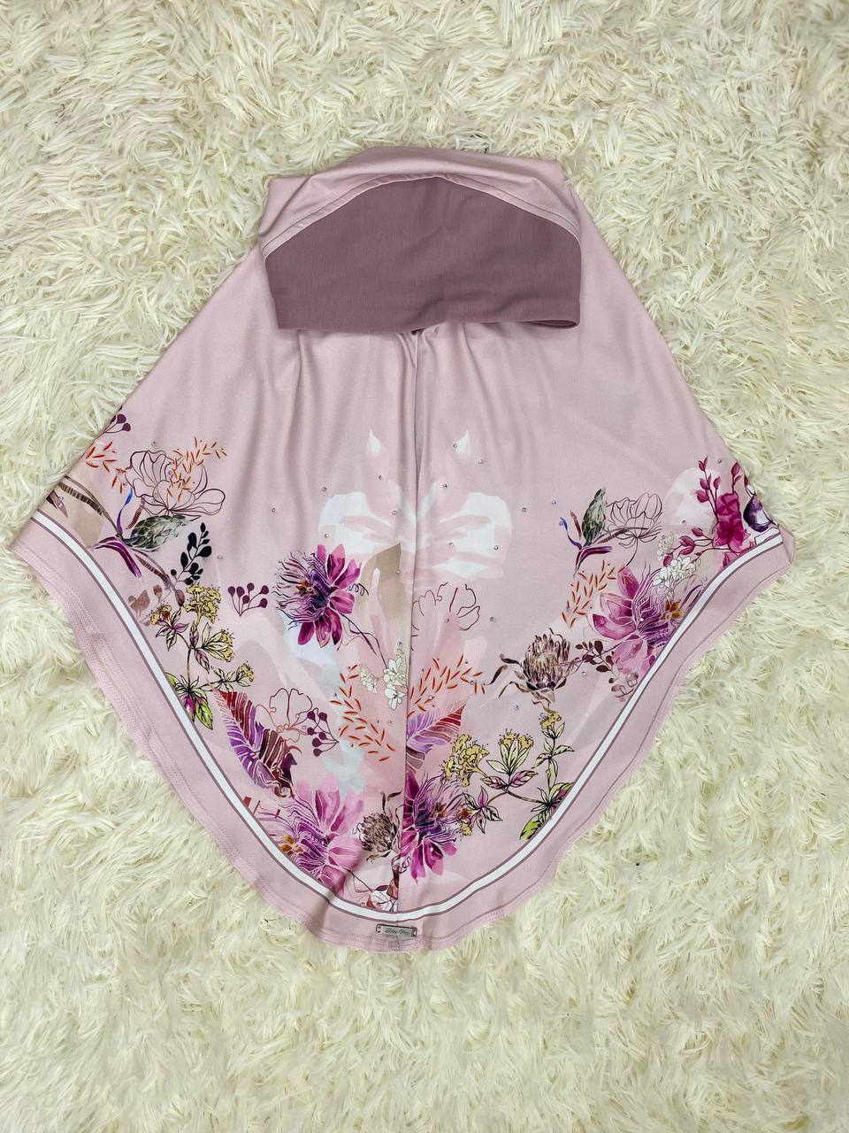 FLORAL SARONG LYCRA -FSL-188 (LIGHT PINK)