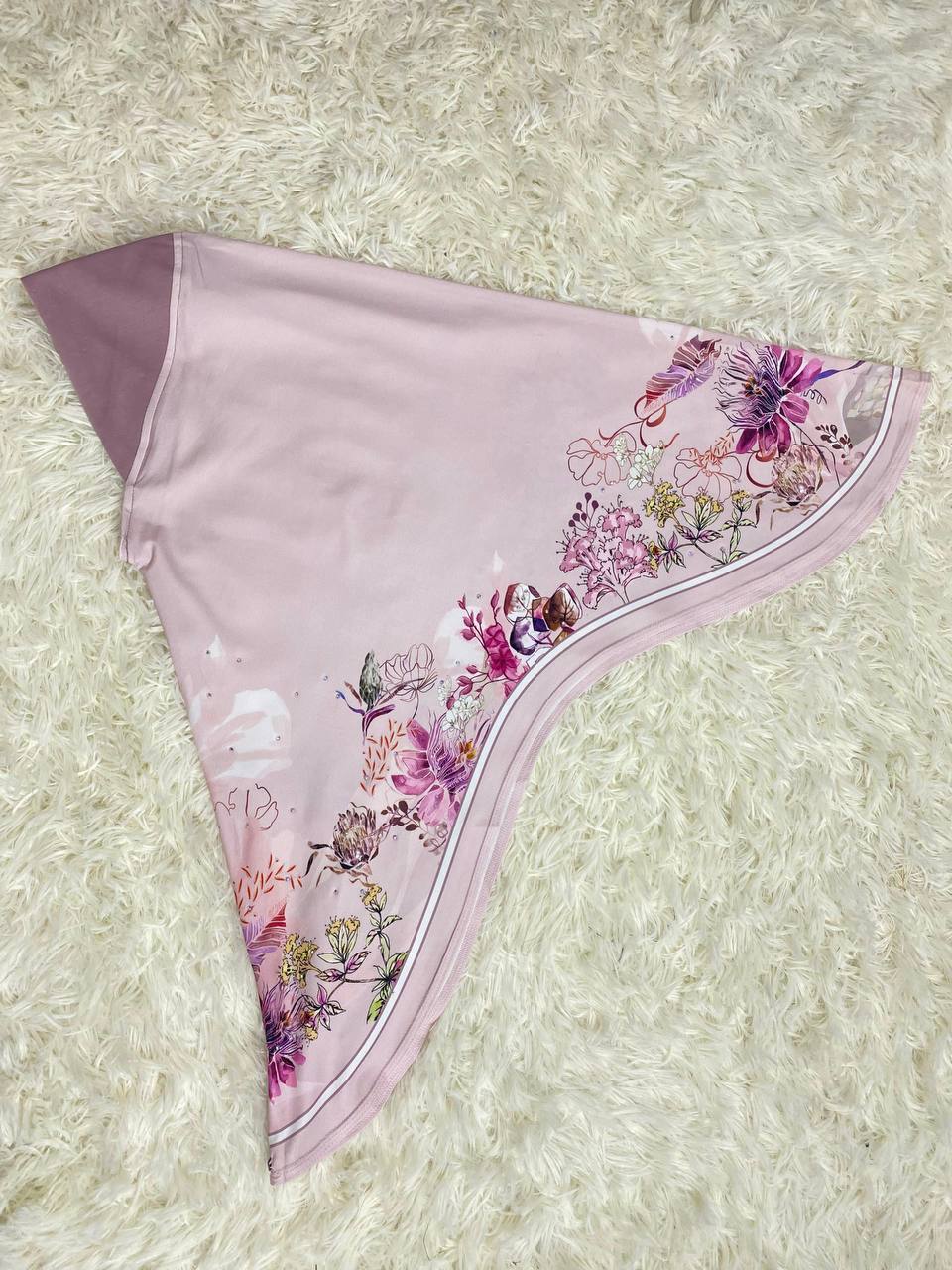 FLORAL SARONG LYCRA -FSL-188 (LIGHT PINK)