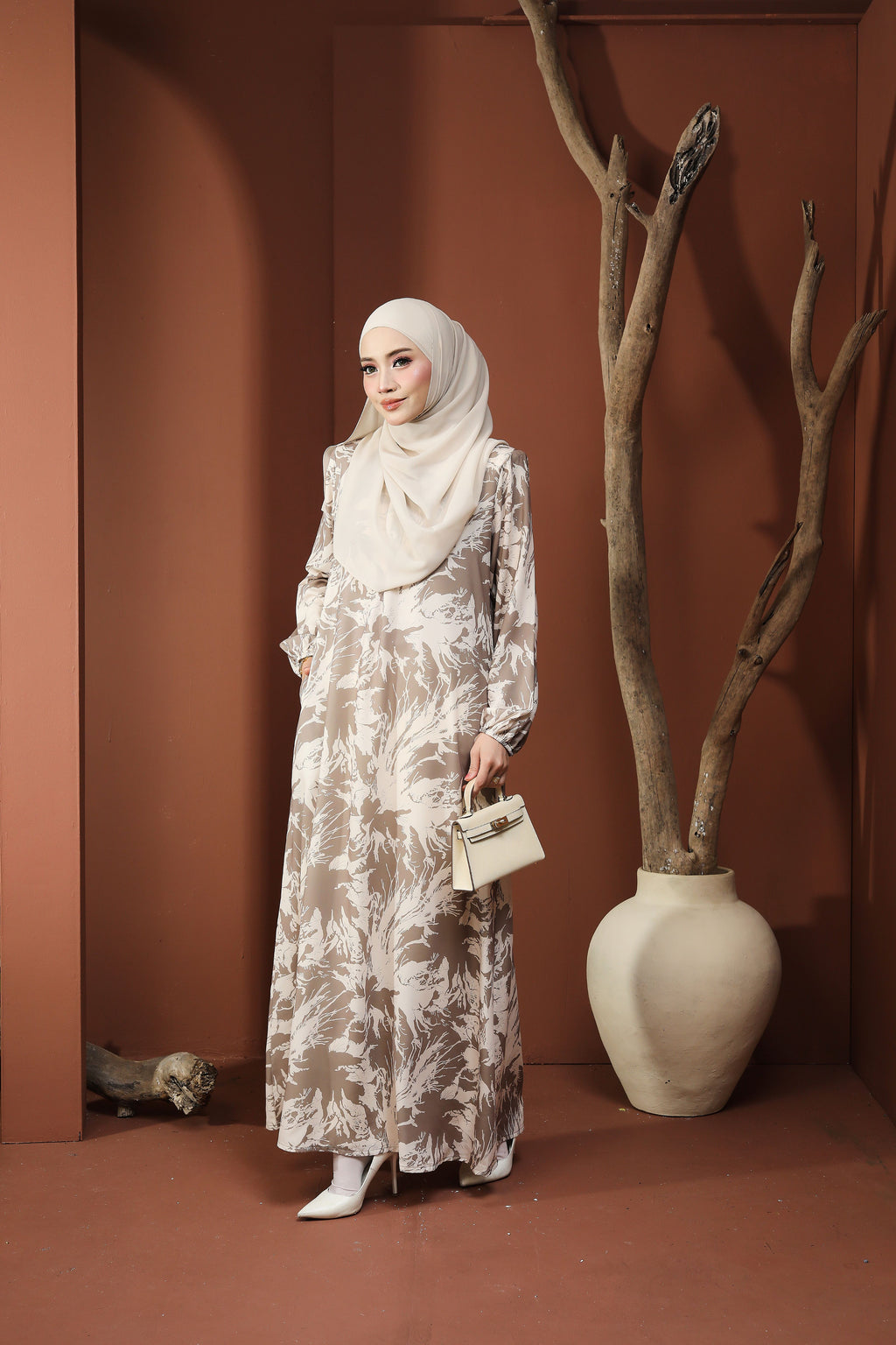 Jubah Clara Series - JCS-624 ( NUDE KHAKI )