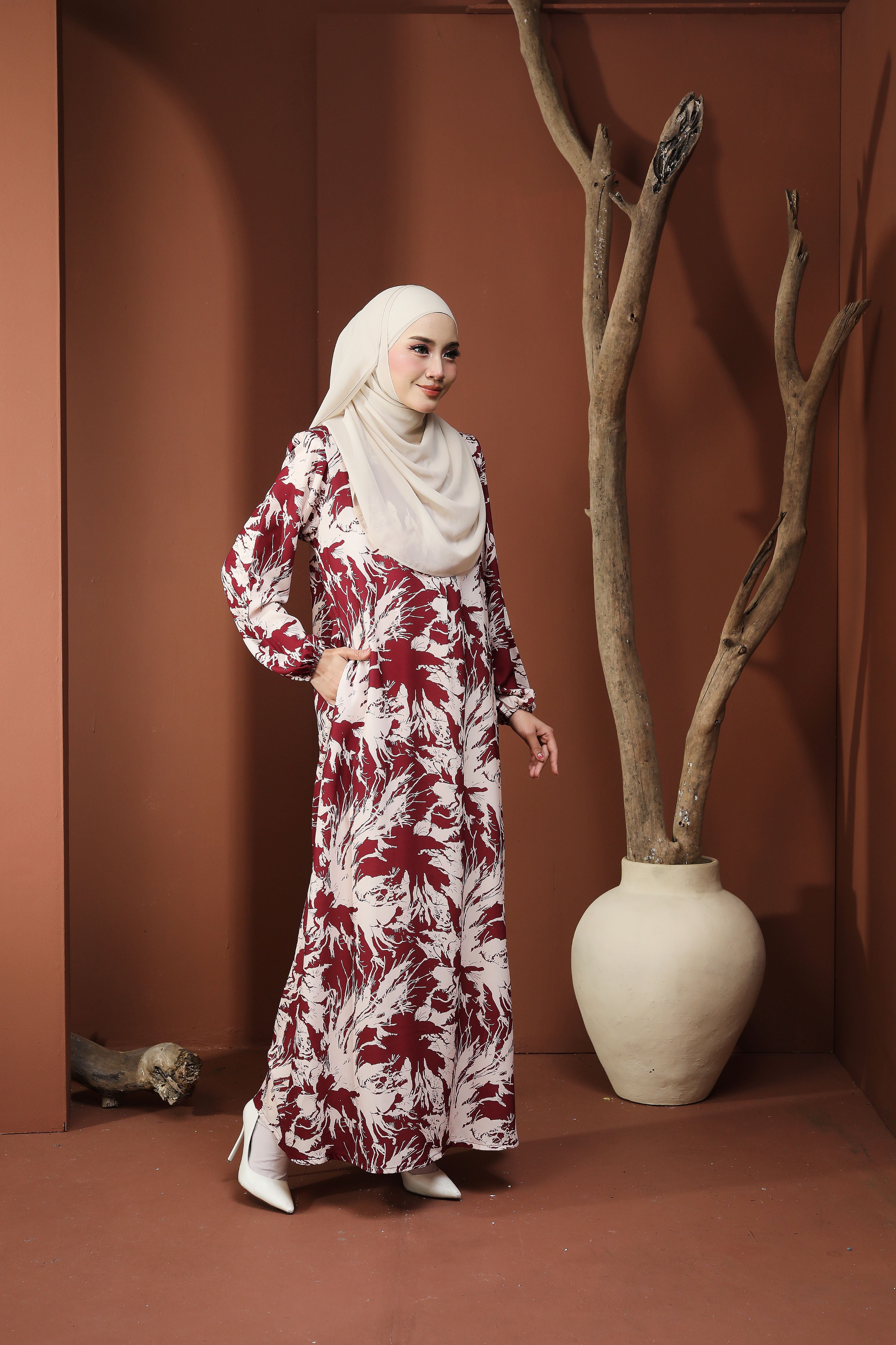 Jubah Clara Series - JCS-625 ( MAROON )