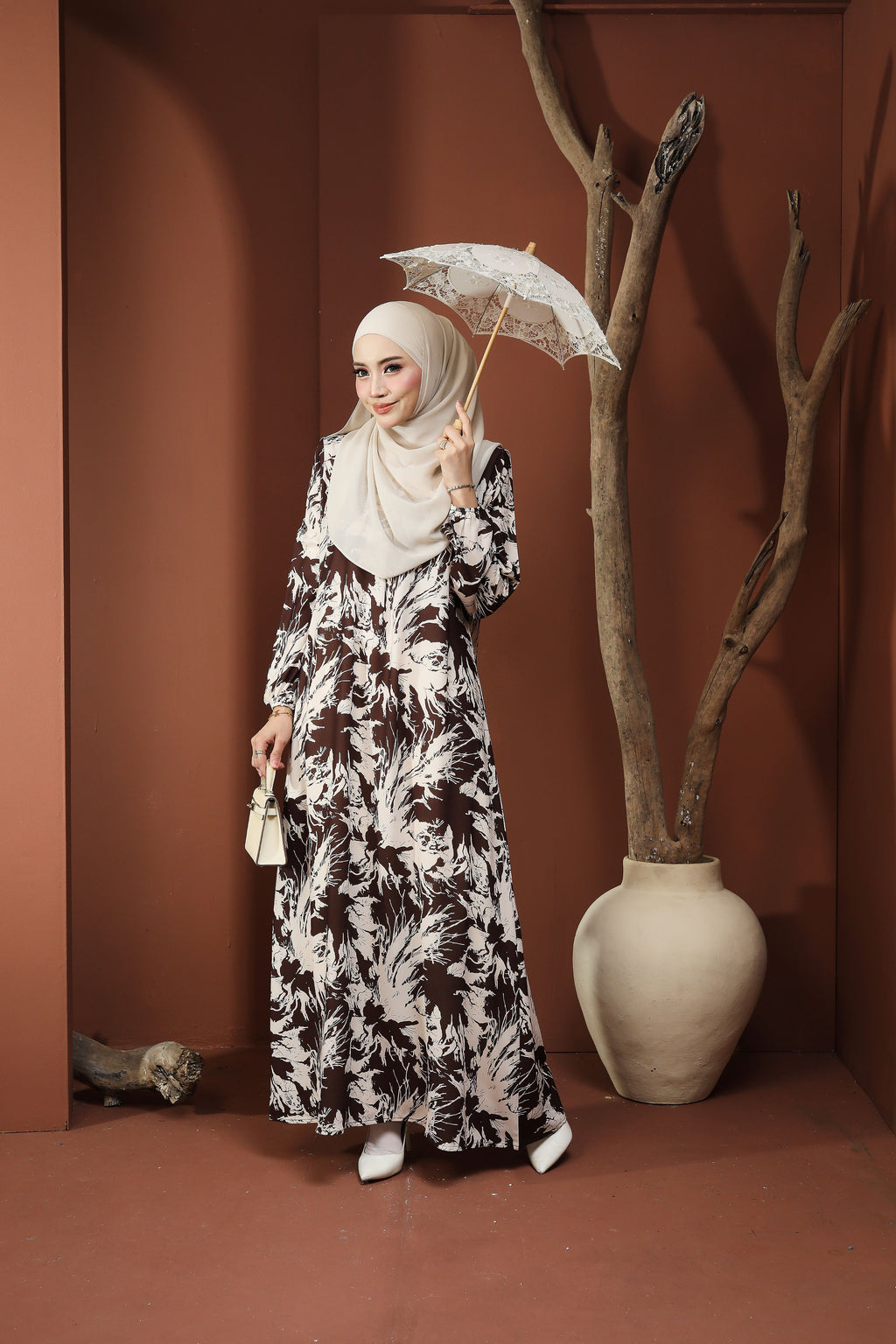 Jubah Clara Series - JCS-622 ( RICH BROWN )