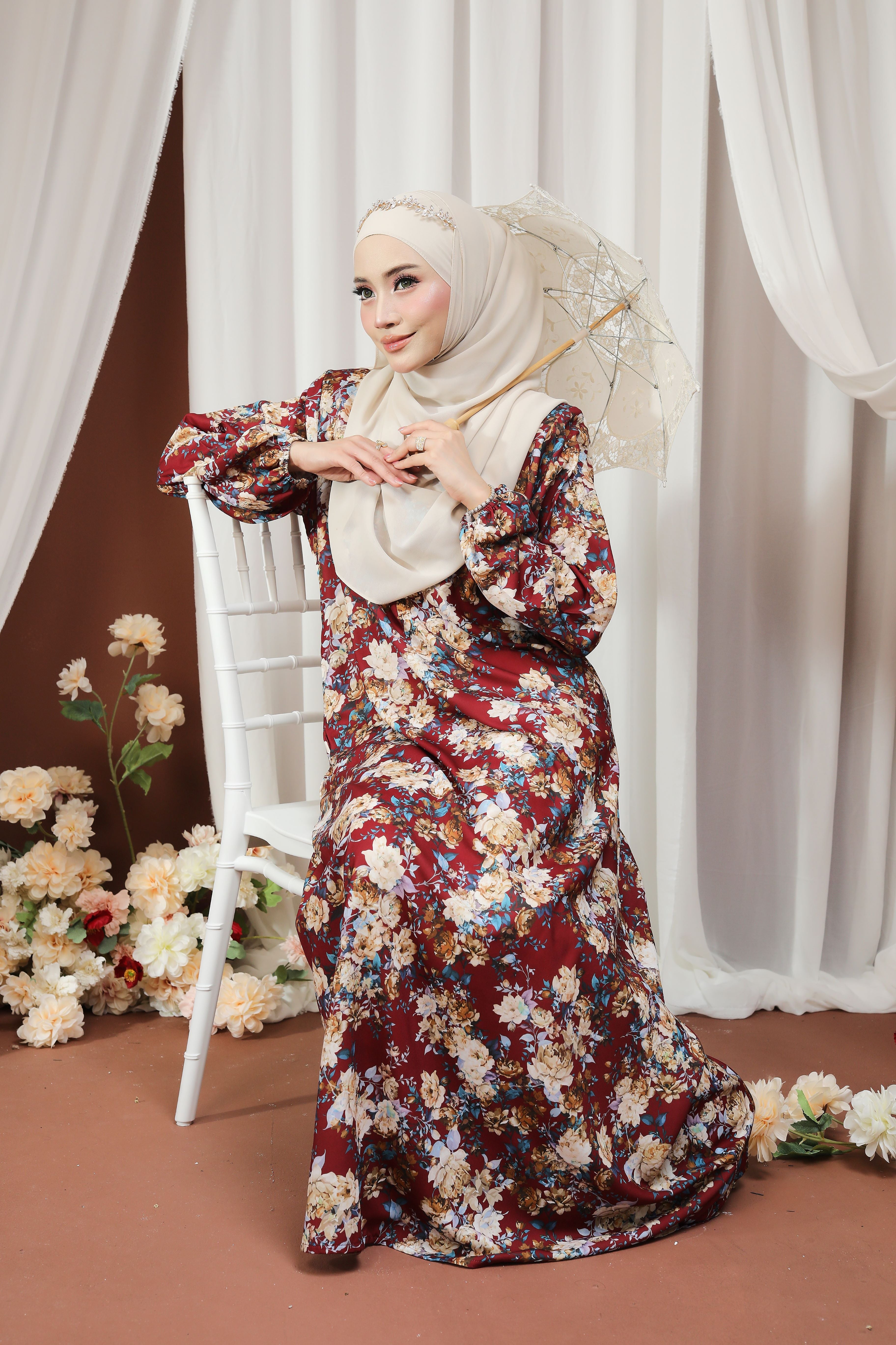 Jubah Humaira Classic - JHC-602 ( MAROON )