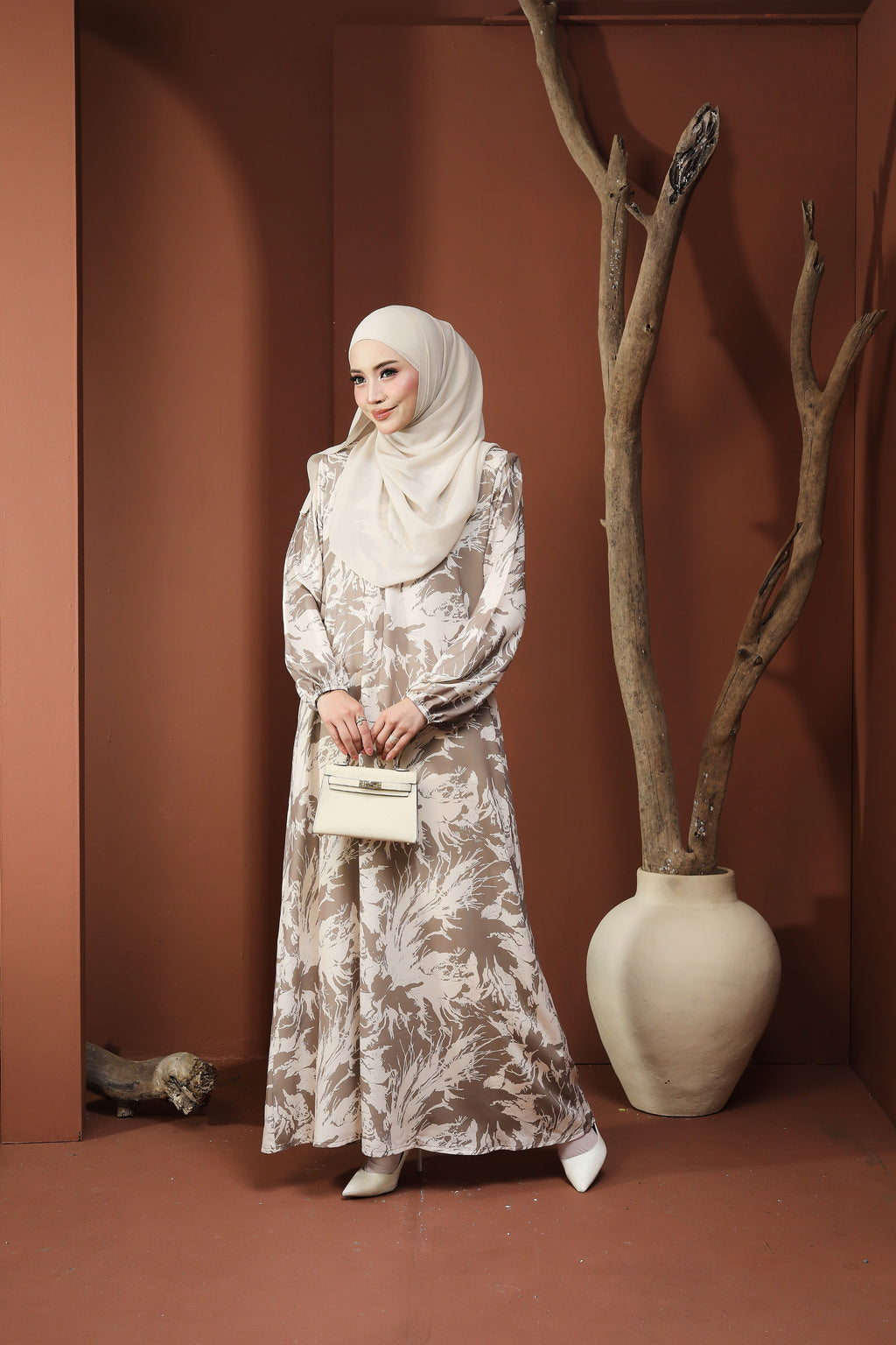 Jubah Clara Series - JCS-624 ( NUDE KHAKI )