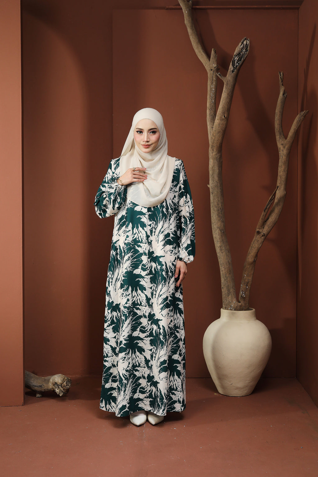 Jubah Clara Series - JCS-623 ( EMERALD GREEN )