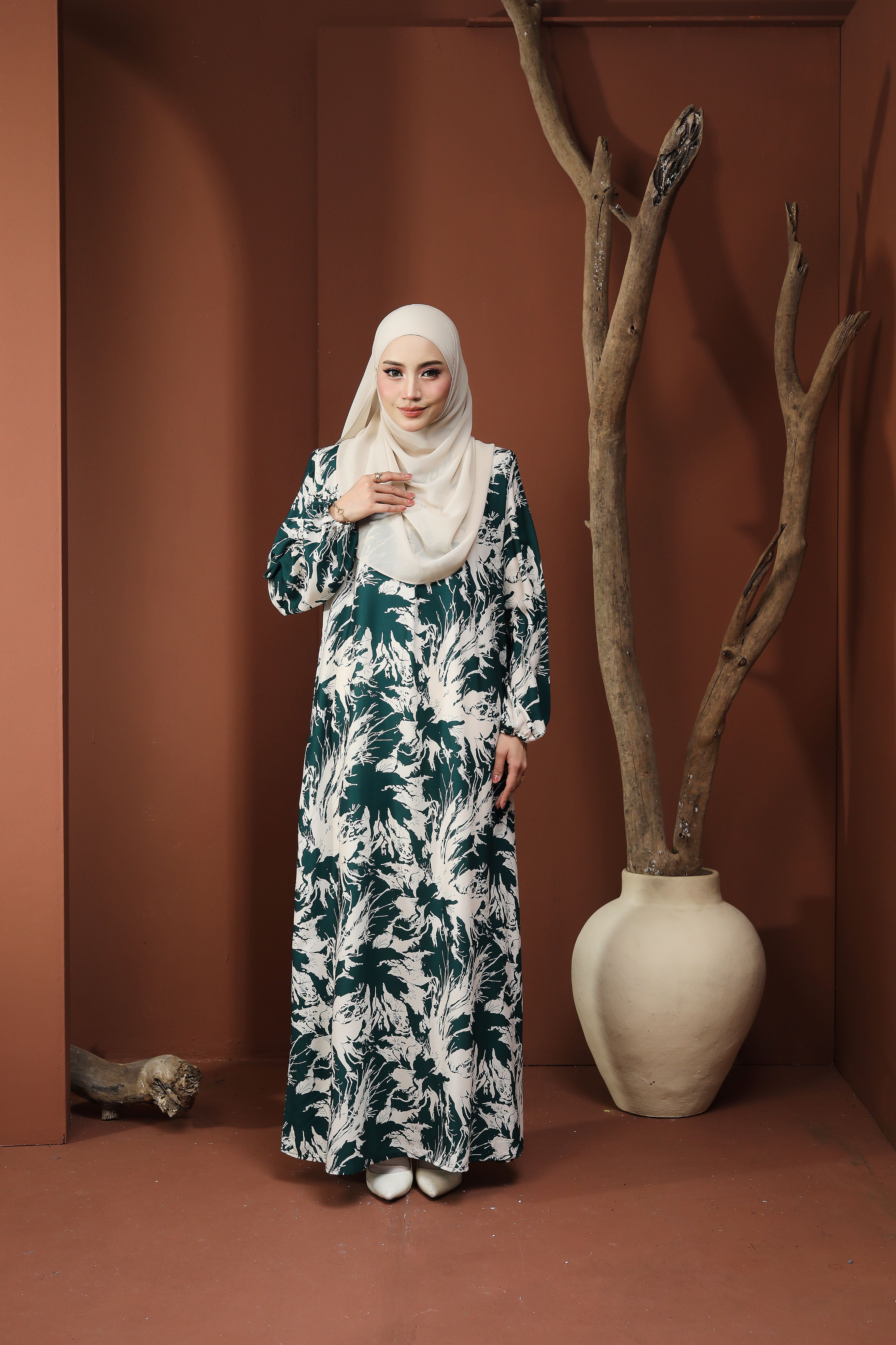 Jubah Clara Series - JCS-623 ( EMERALD GREEN )