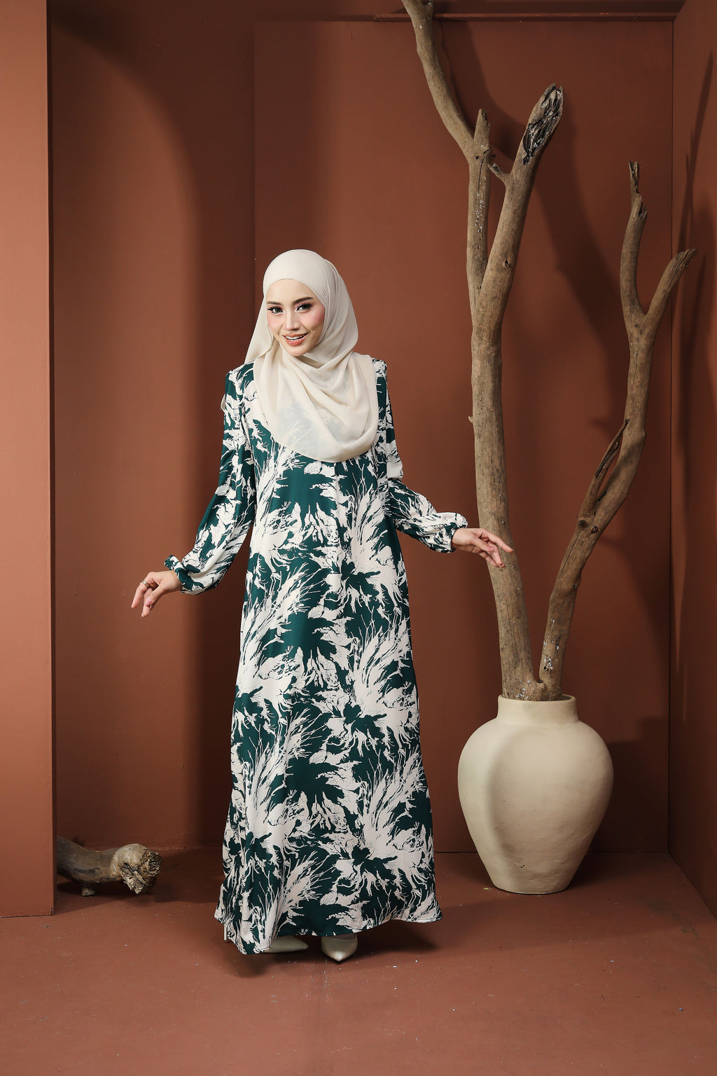 Jubah Clara Series - JCS-623 ( EMERALD GREEN )
