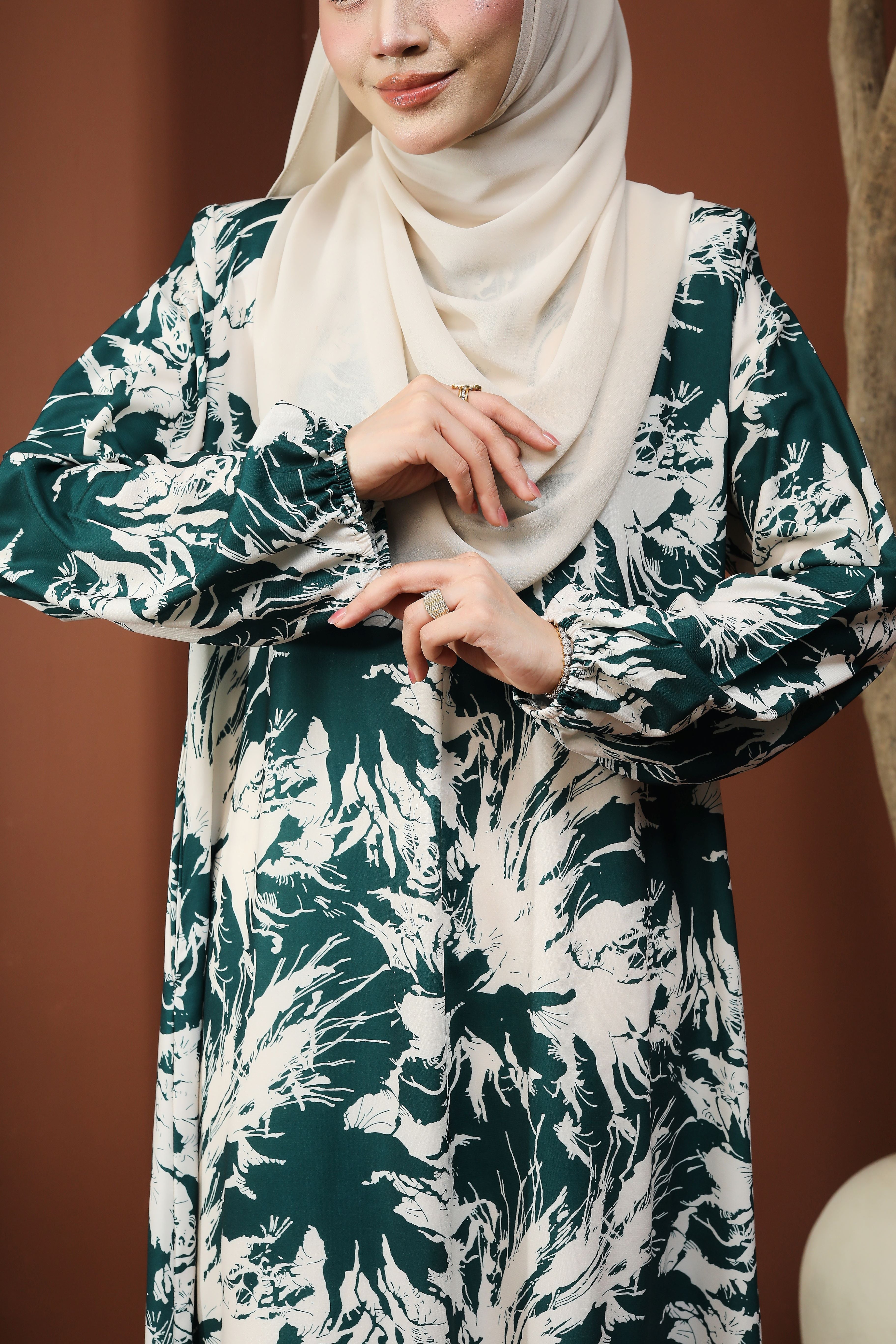 Jubah Clara Series - JCS-623 ( EMERALD GREEN )