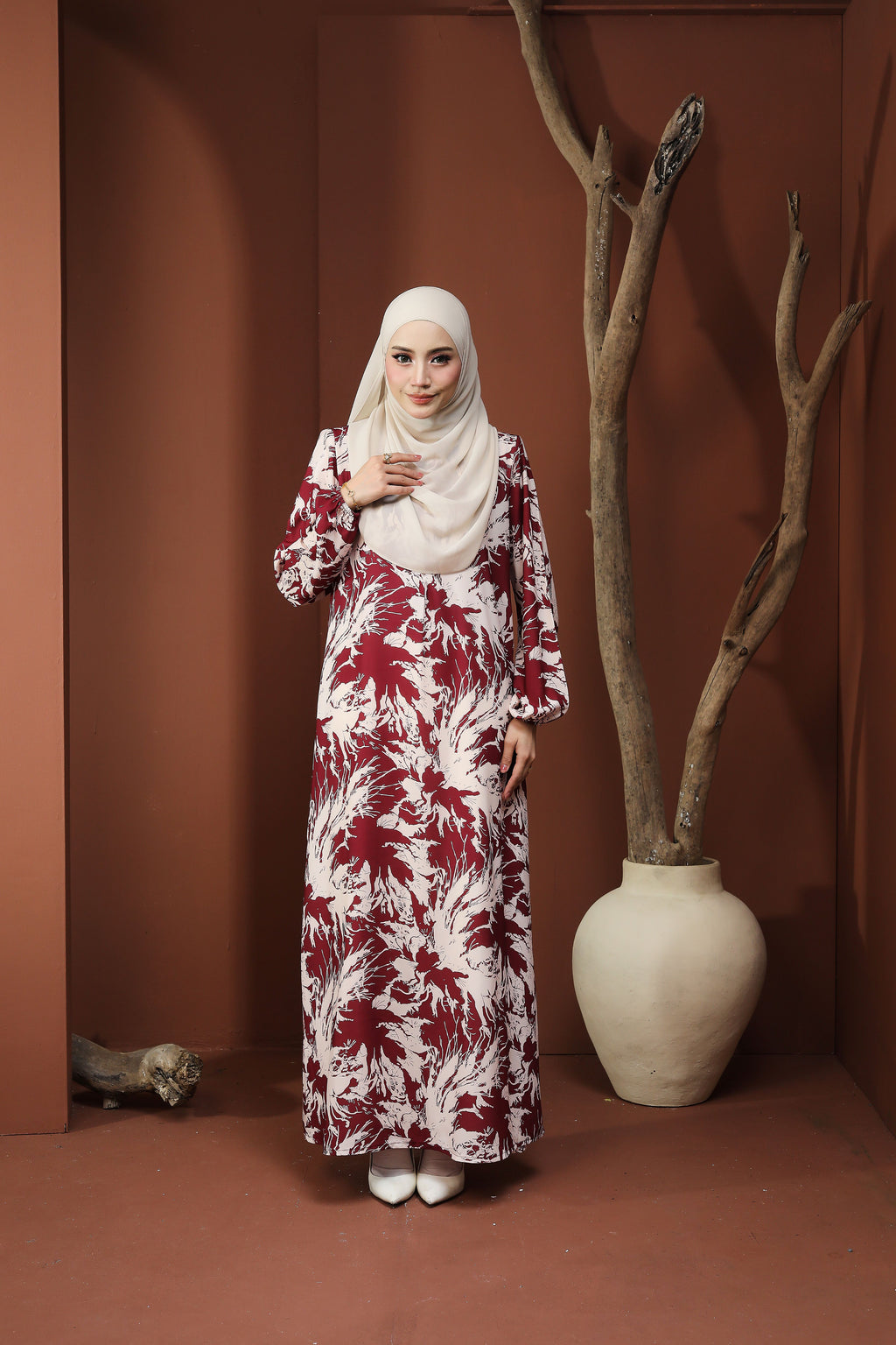 Jubah Clara Series - JCS-625 ( MAROON )