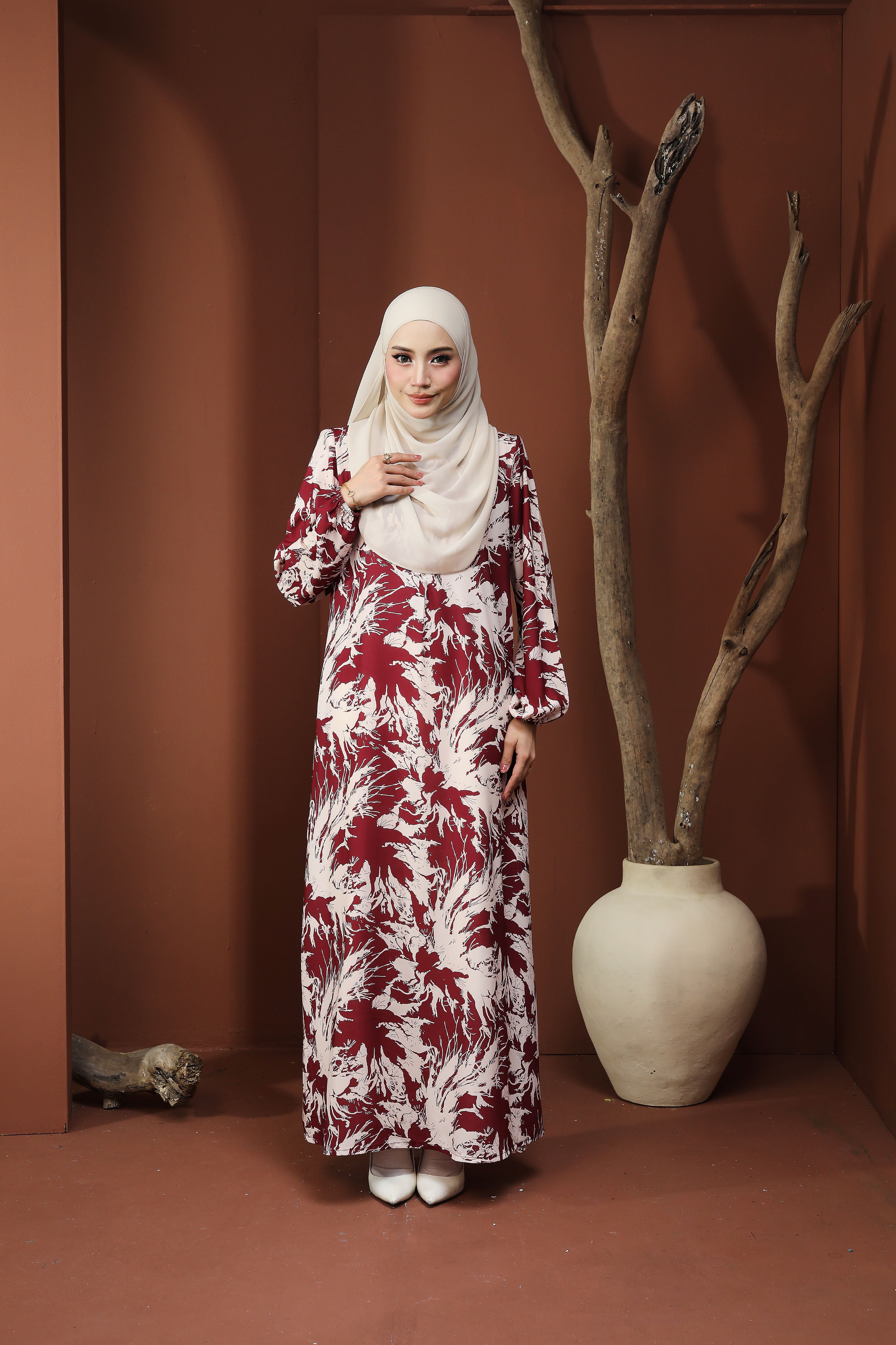 Jubah Clara Series - JCS-625 ( MAROON )