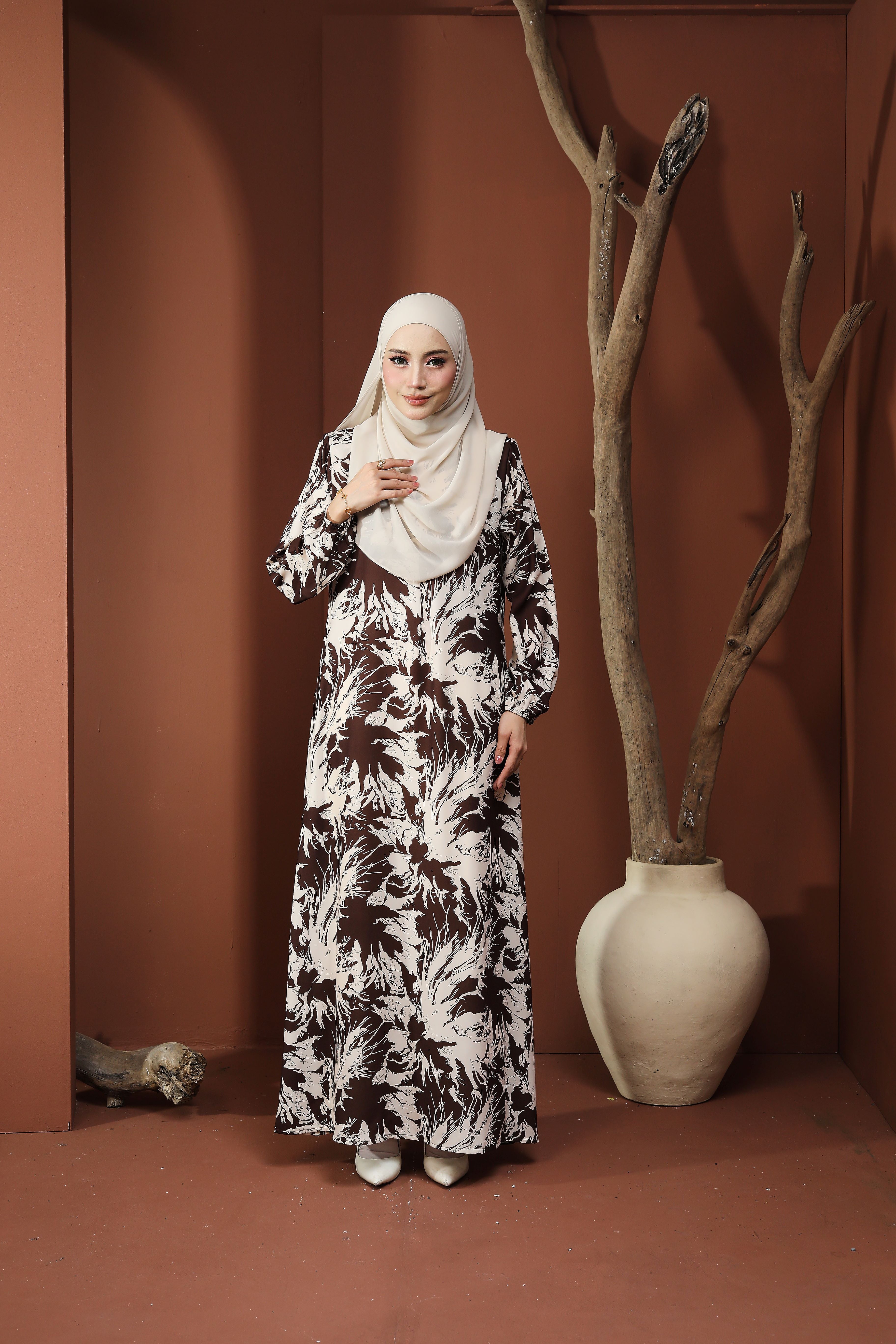 Jubah Clara Series - JCS-622 ( RICH BROWN )