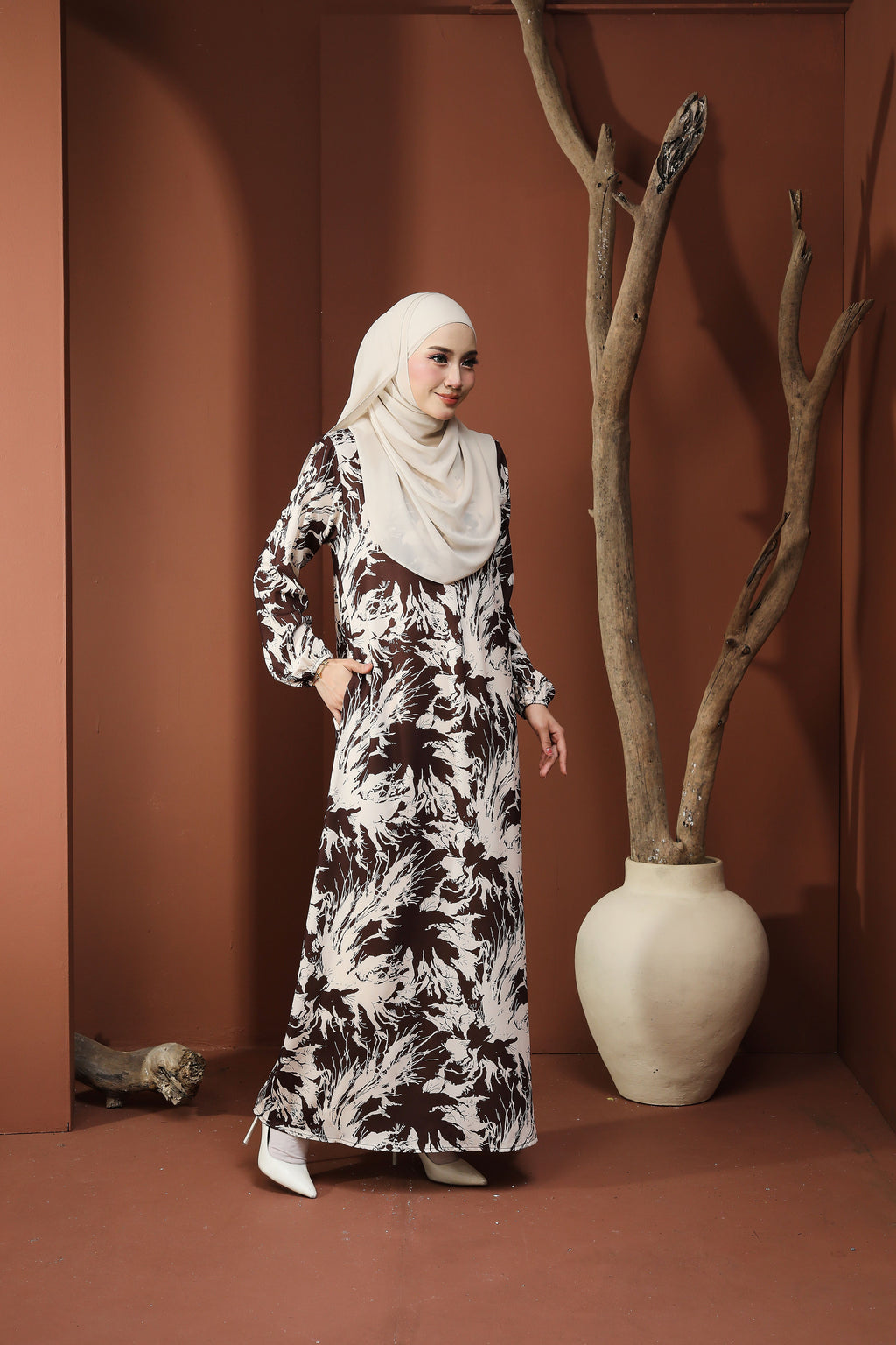 Jubah Clara Series - JCS-622 ( RICH BROWN )