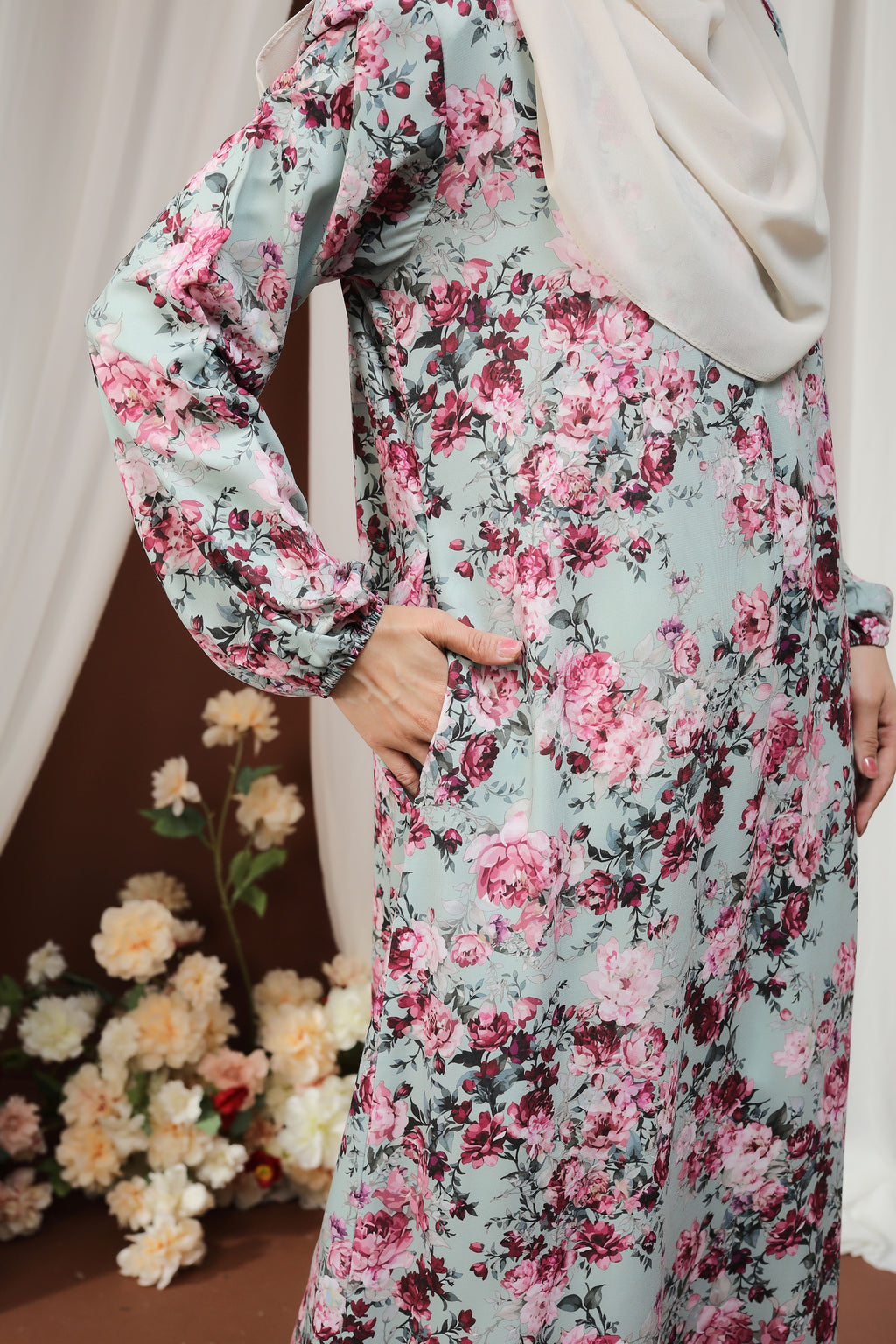 Jubah Humaira Classic - JHC-603 ( SOFT MINT  )