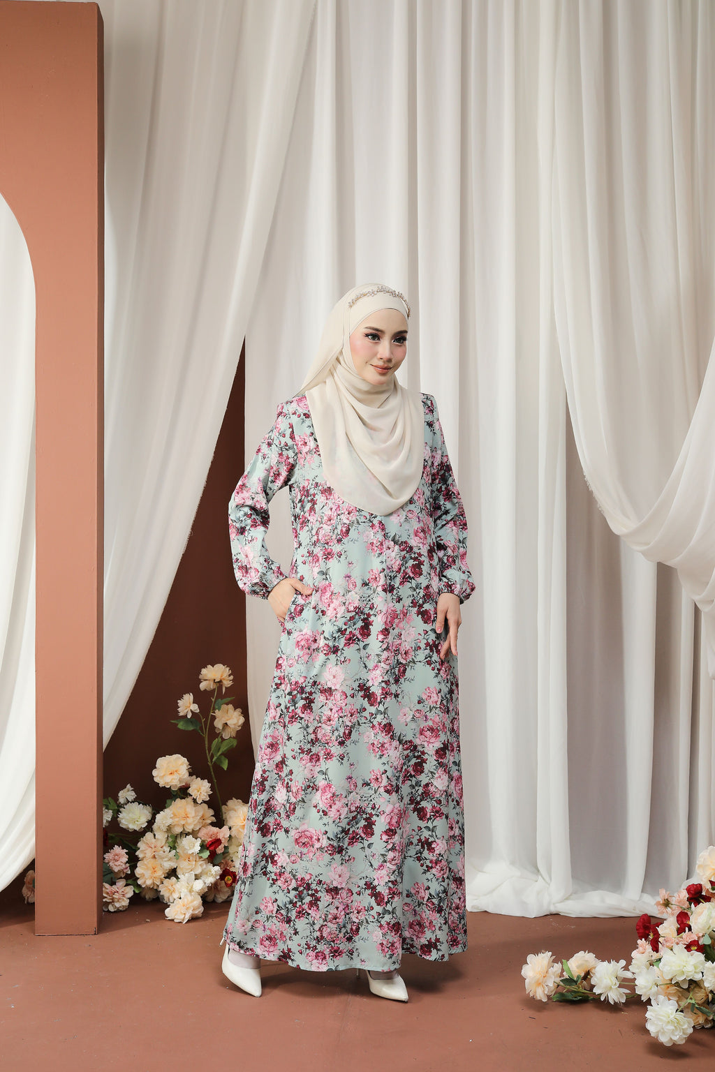 Jubah Humaira Classic - JHC-603 ( SOFT MINT  )