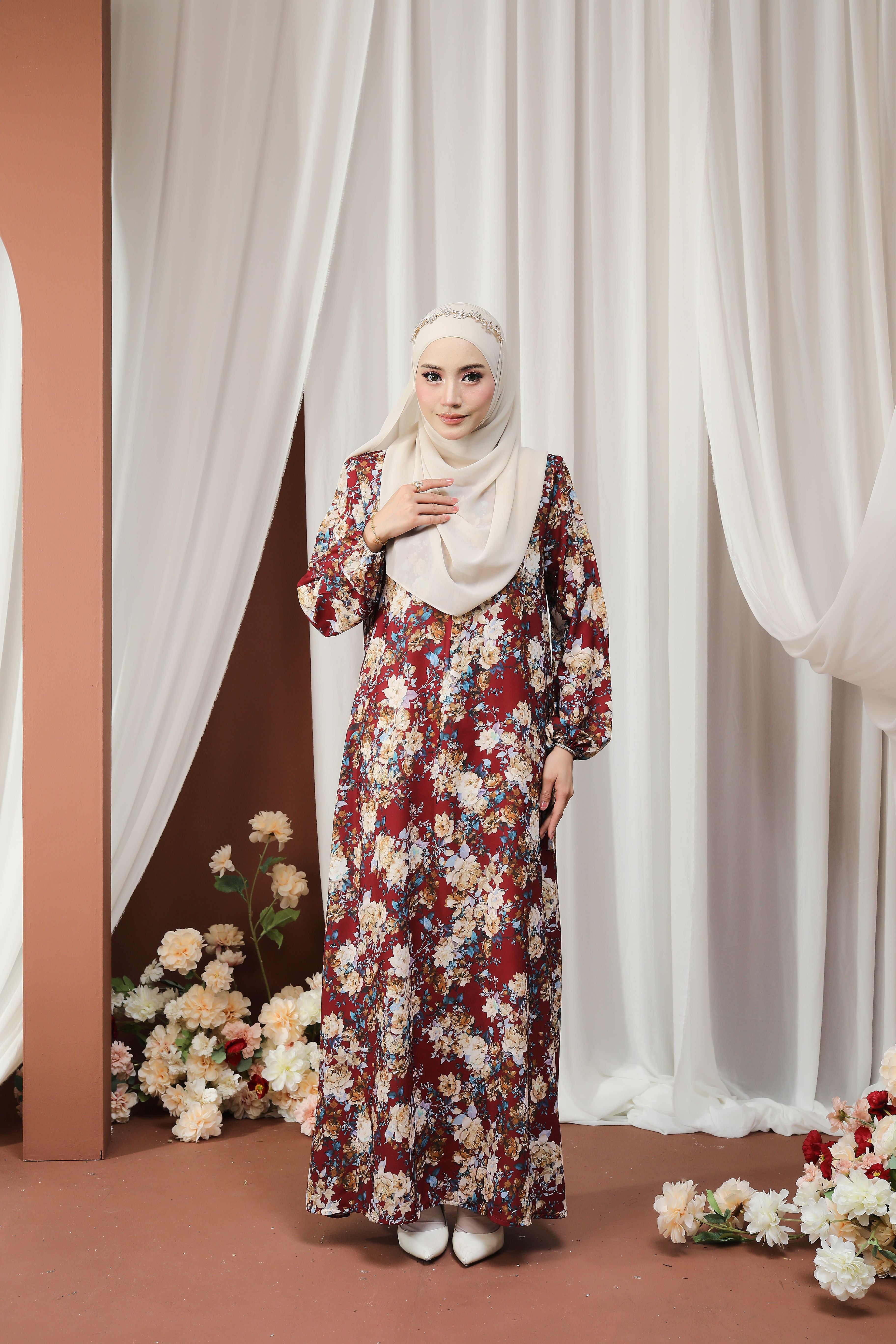 Jubah Humaira Classic - JHC-602 ( MAROON )
