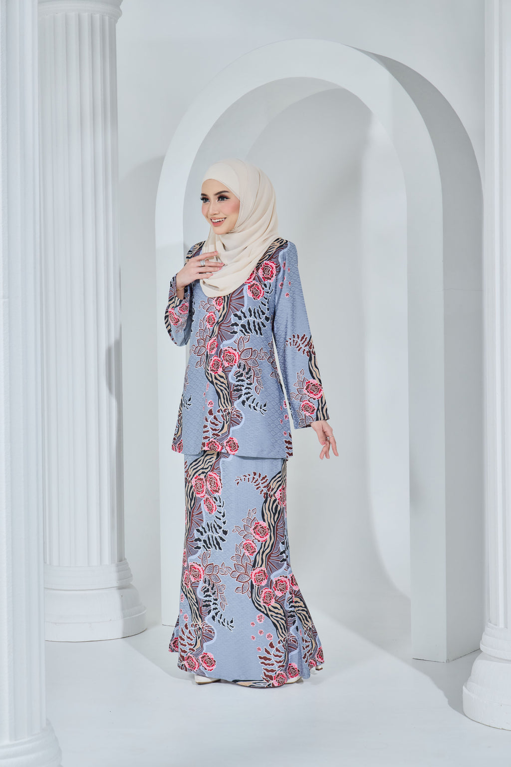 LARA BATIK EXCLUSIVE - LBE-114 ( ASH BLUE )