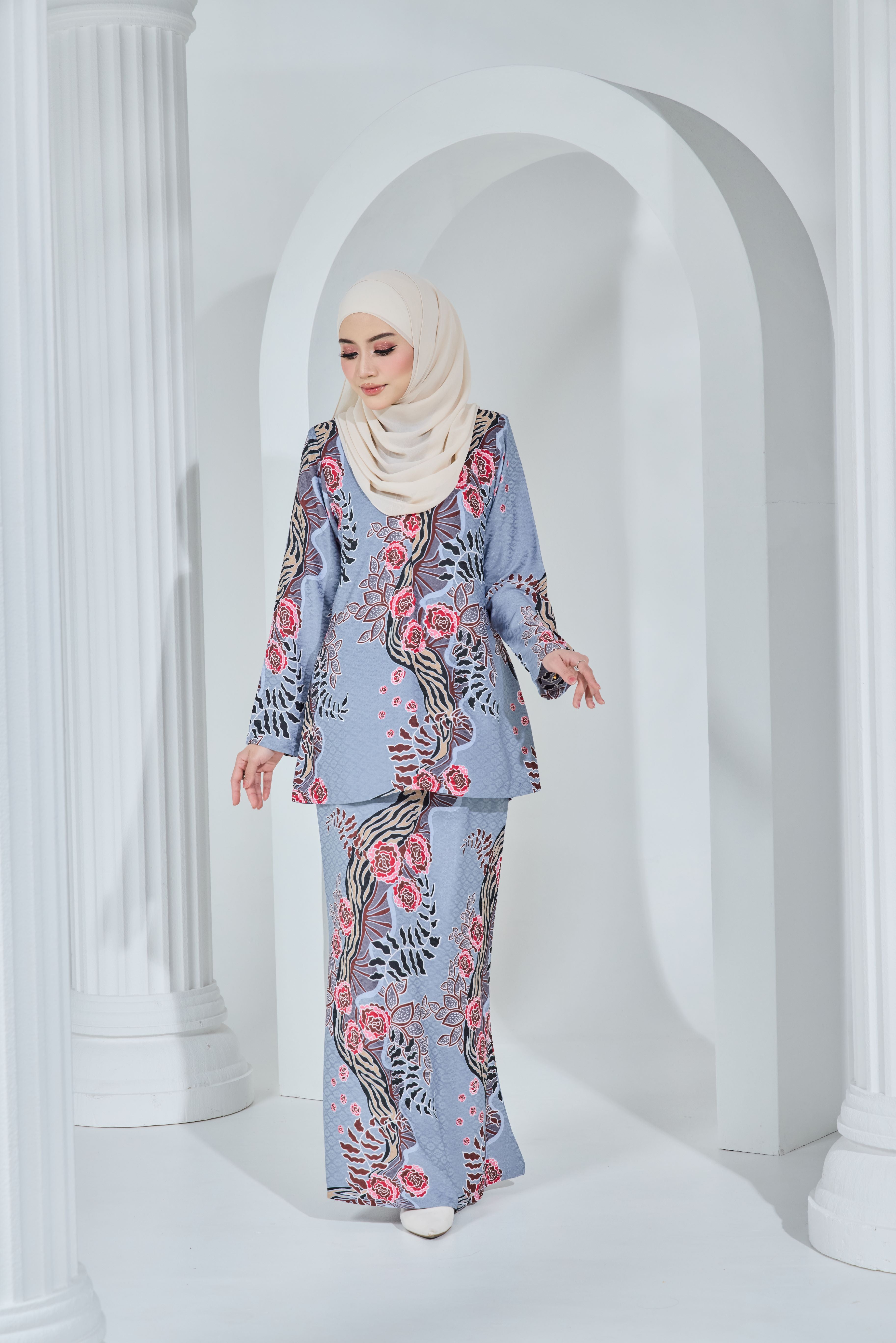 LARA BATIK EXCLUSIVE - LBE-114 ( ASH BLUE )