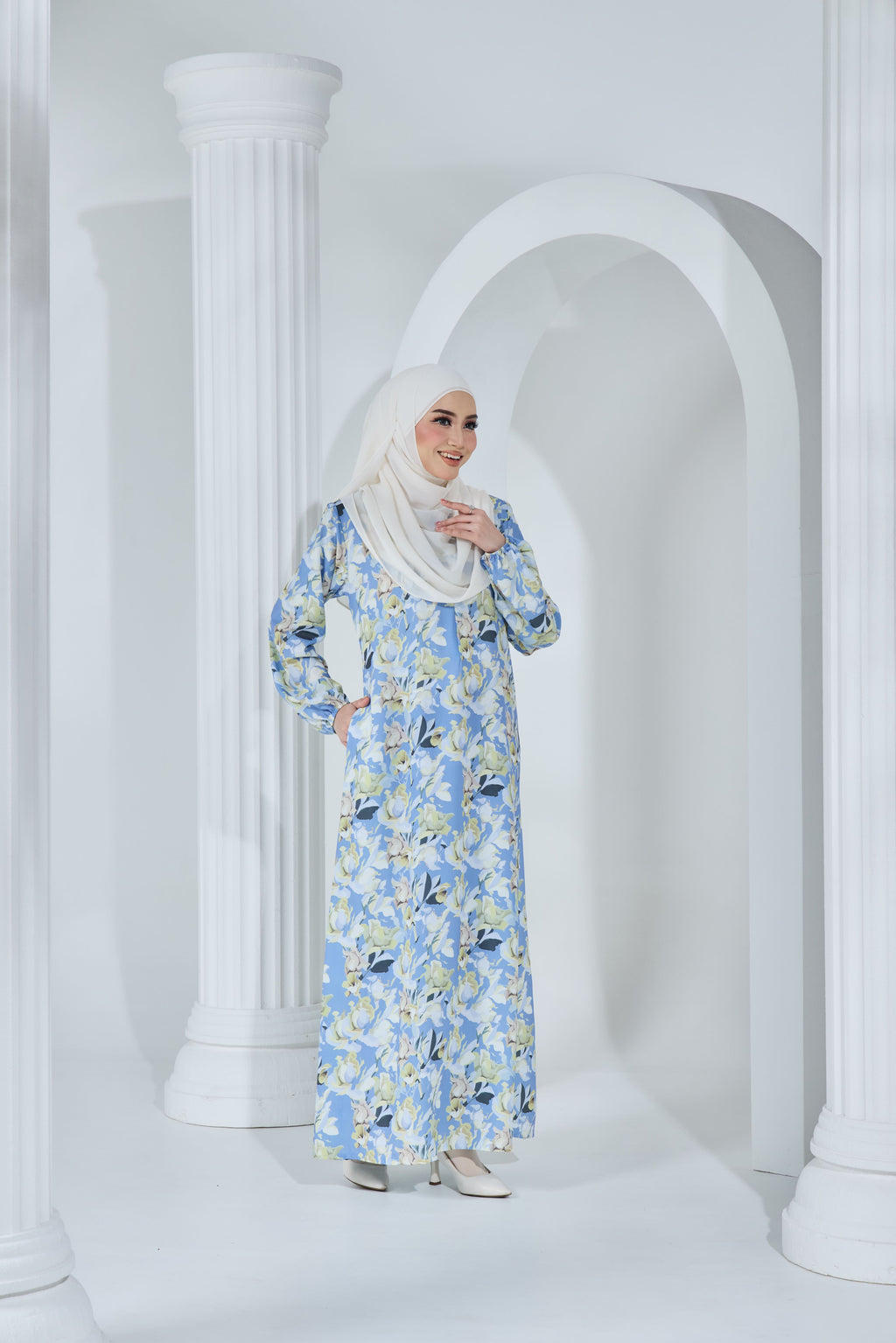 Jubah Khayra Exclusive - JKE-112 ( SKY BLUE )