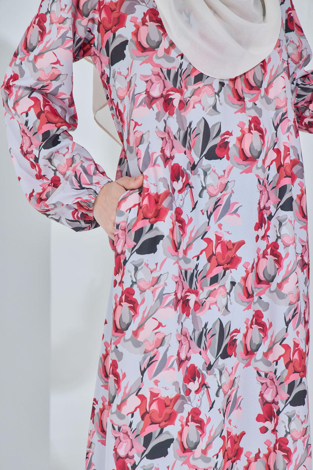 Jubah Khayra Exclusive - JKE-111 ( GREY ROSEWOOD )