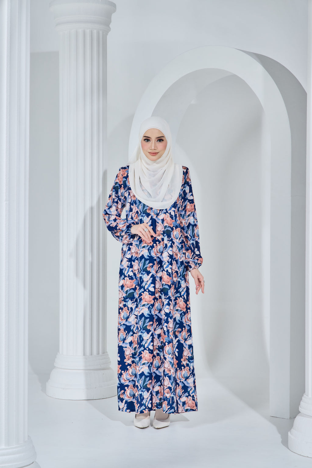 Jubah Khayra Exclusive - JKE-117 ( BLUE BLACK )