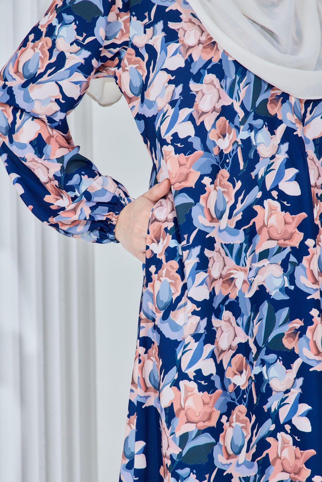 Jubah Khayra Exclusive - JKE-117 ( BLUE BLACK )